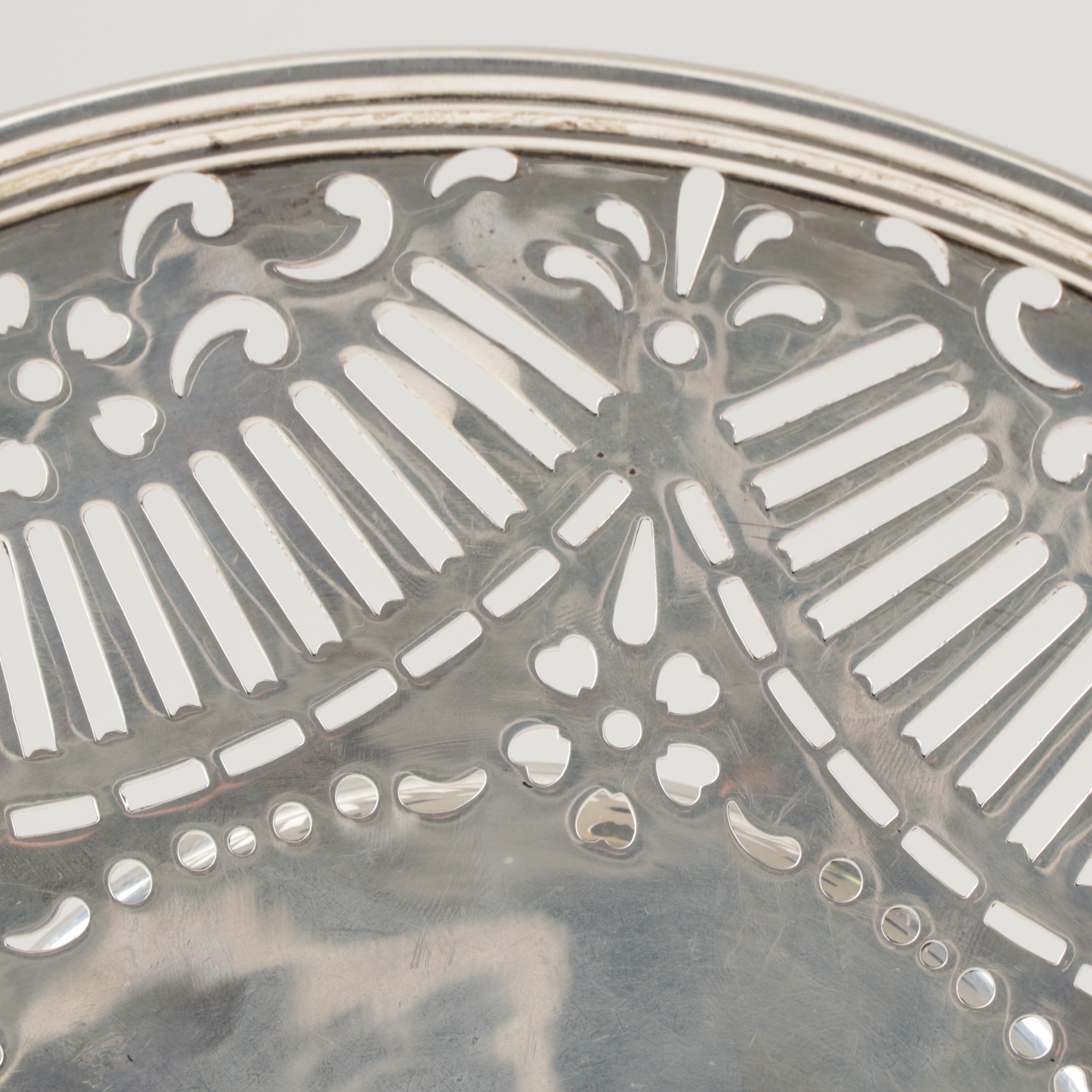 A. Stowell & Co. Sterling Silver Pierced Serving Platter