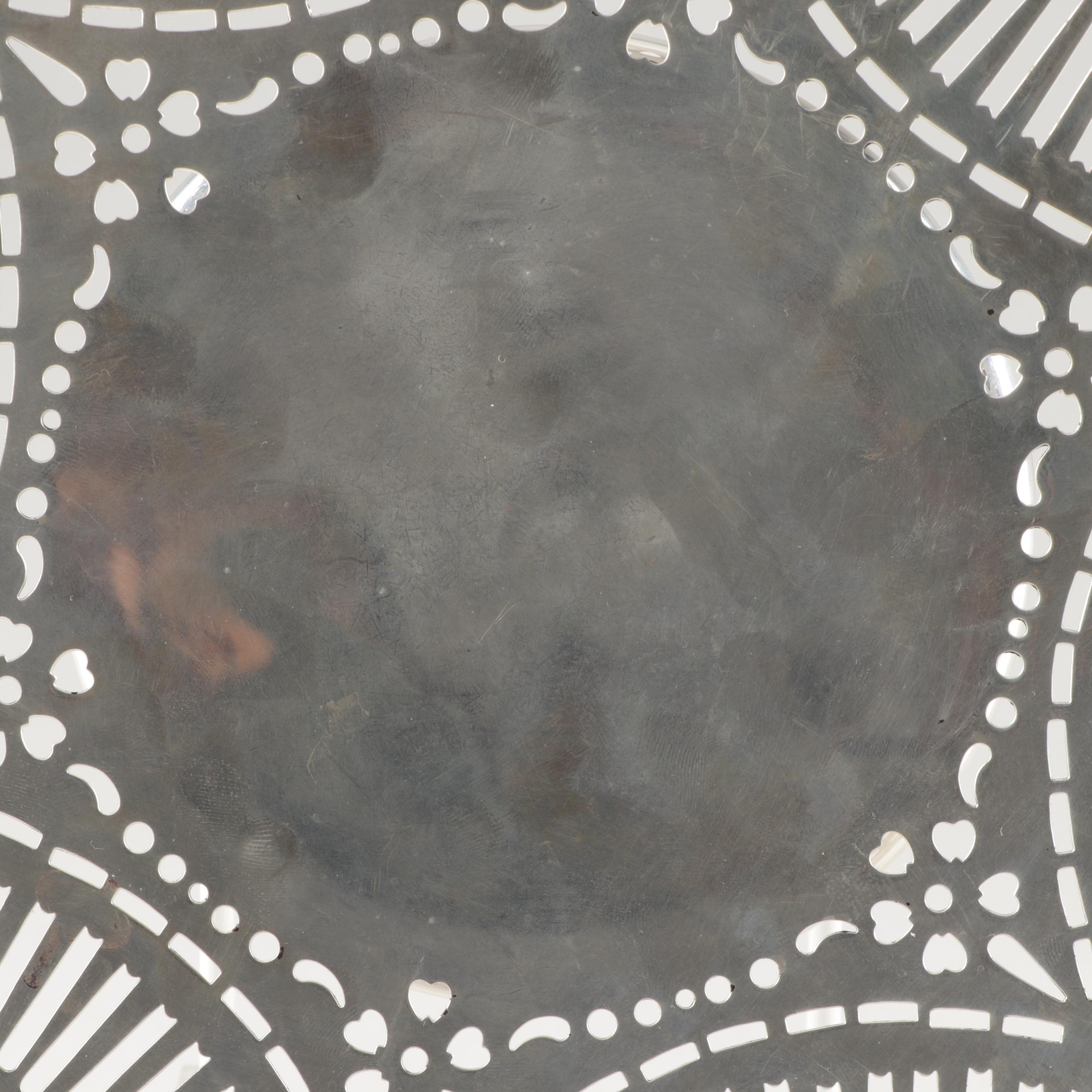 A. Stowell & Co. Sterling Silver Pierced Serving Platter