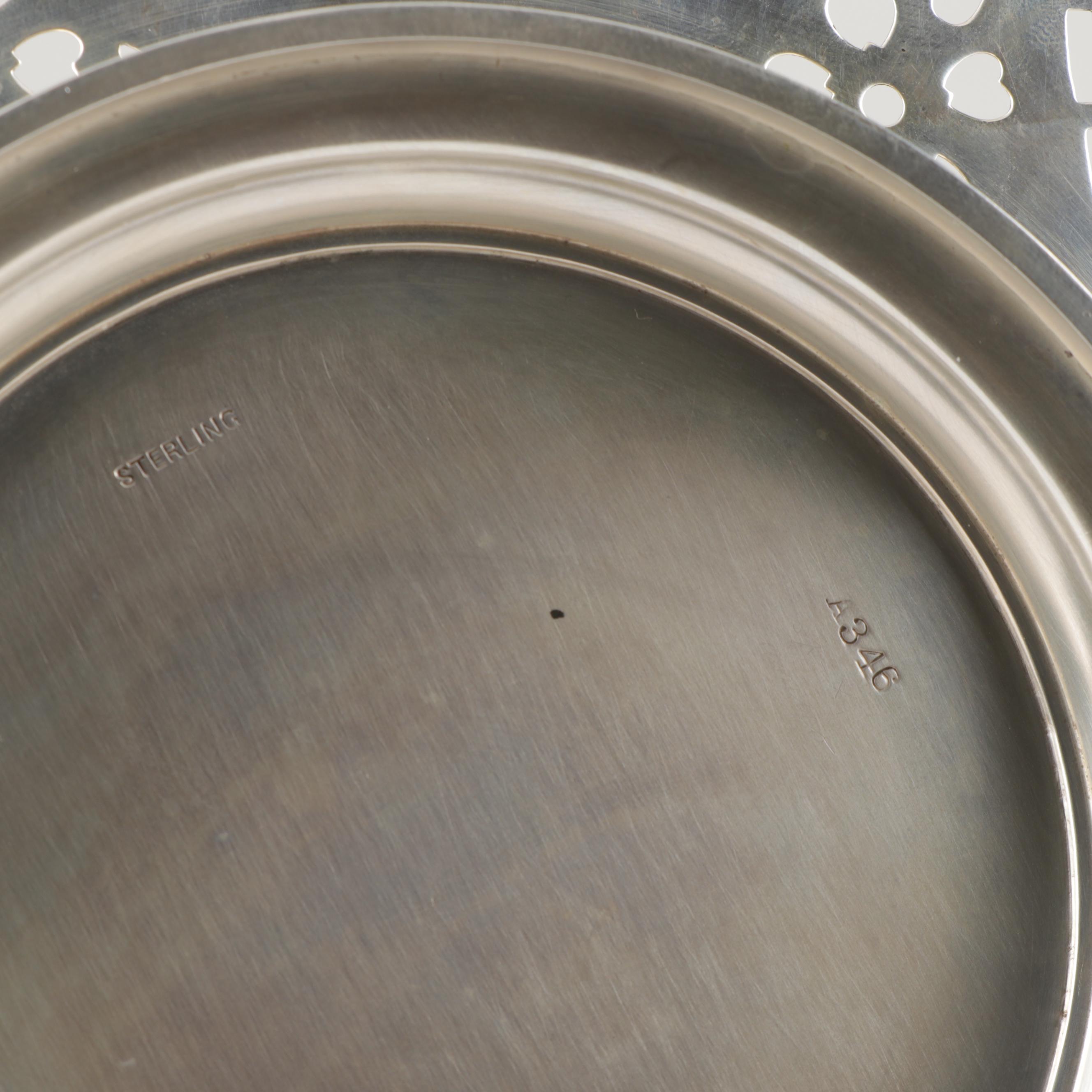 A. Stowell & Co. Sterling Silver Pierced Serving Platter