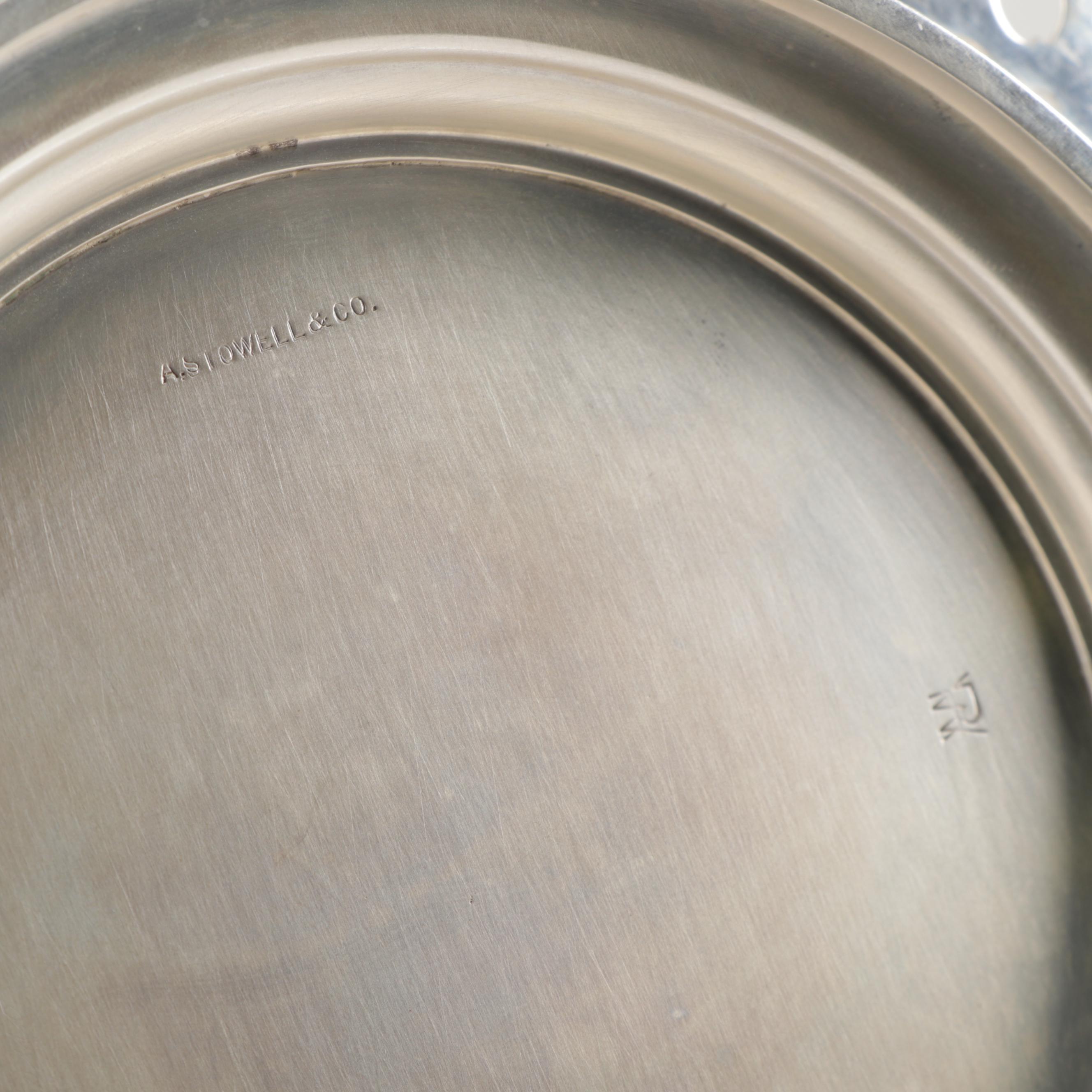 A. Stowell & Co. Sterling Silver Pierced Serving Platter