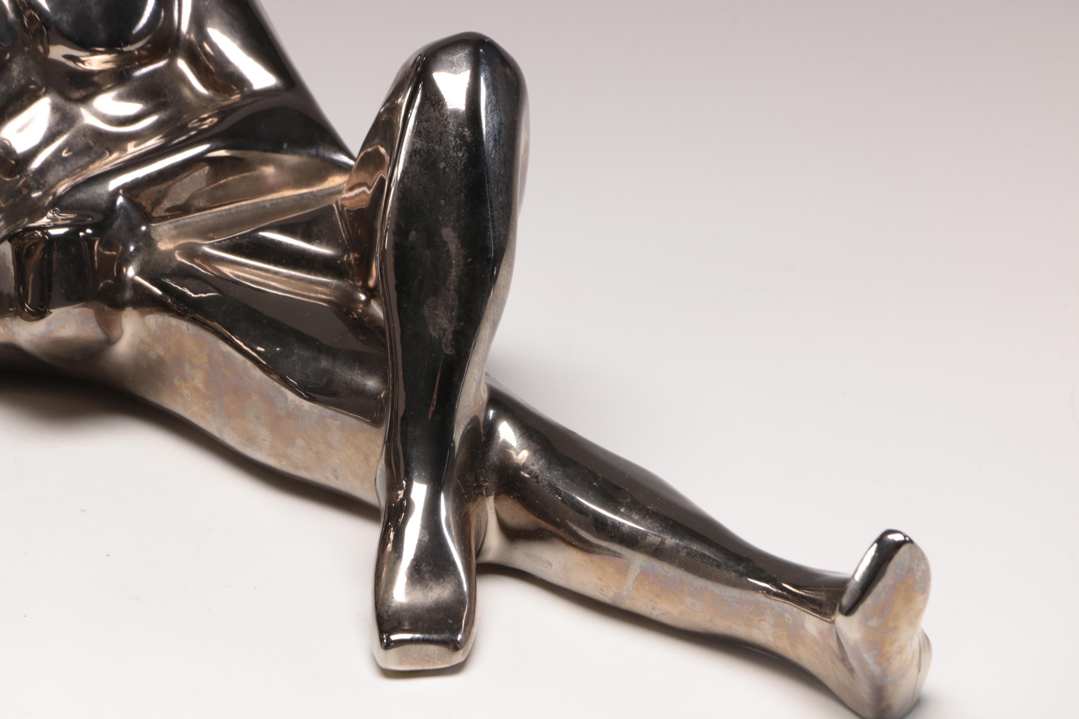 Jaru Silver Tone Modern Figure Sculptures, circa 1977