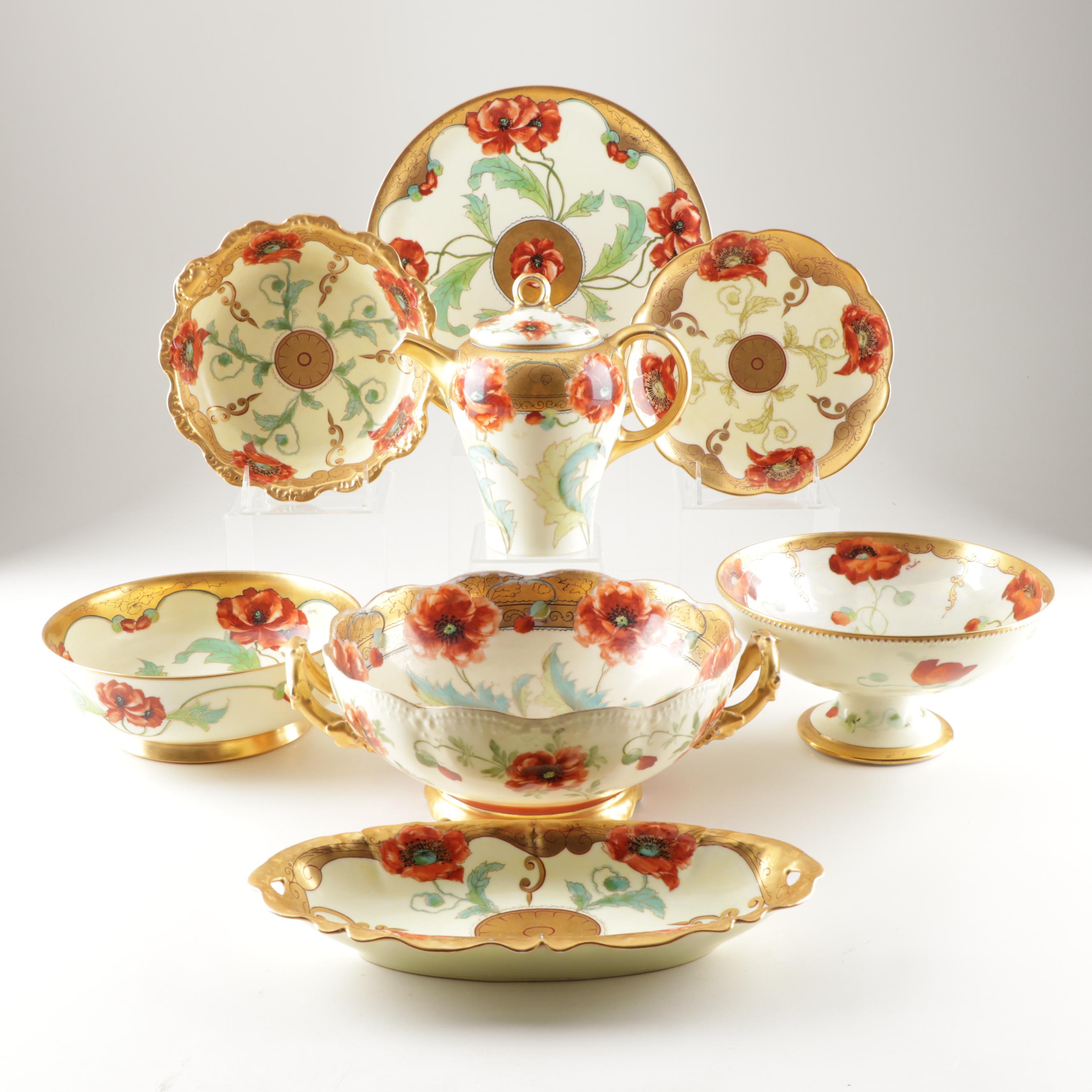Pickard Hand-Painted Porcelain Tableware; Early 20th Century