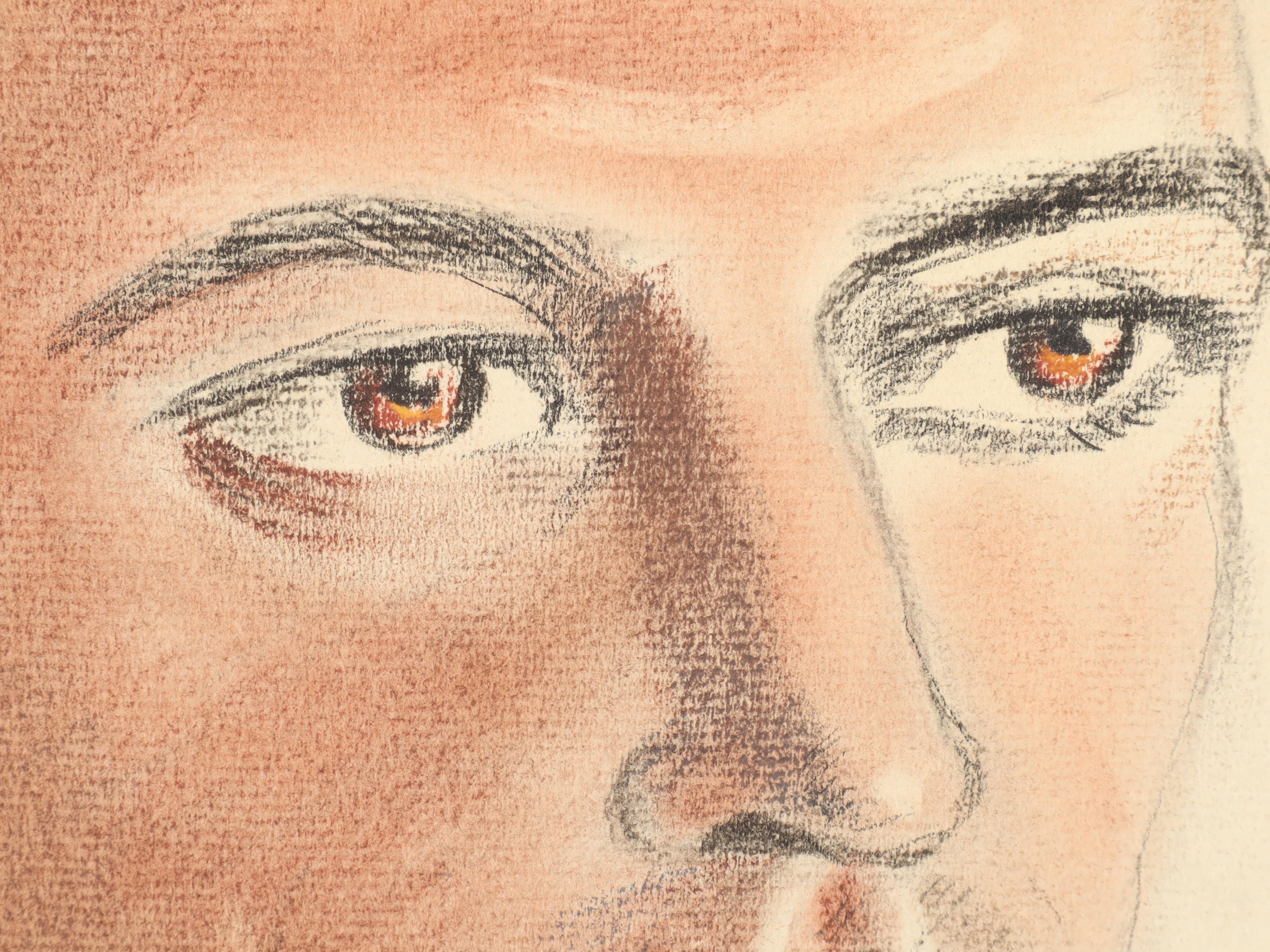 Esther Hull Julian Pastel Portrait Drawing