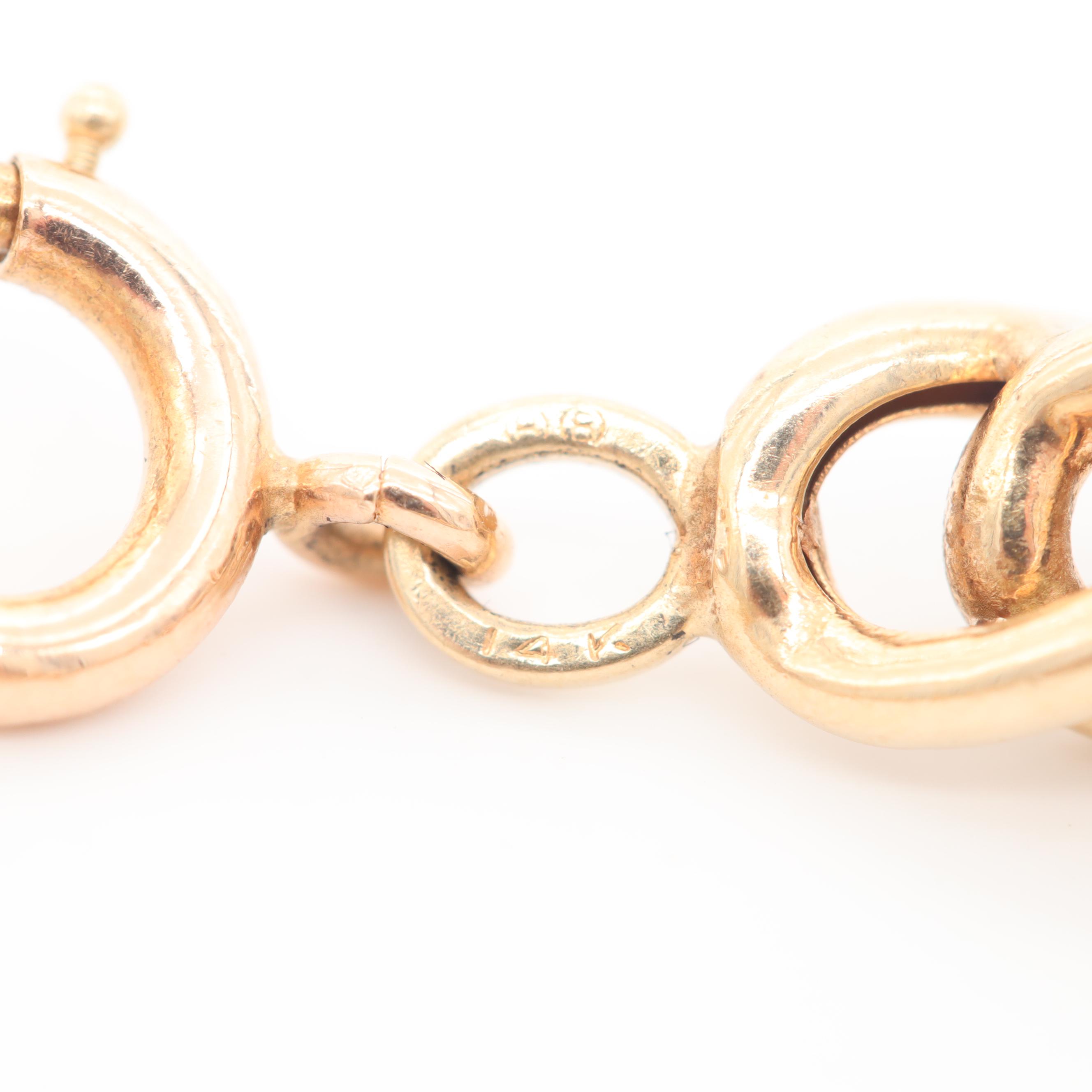 14K Yellow Gold Wheat Chain Necklace