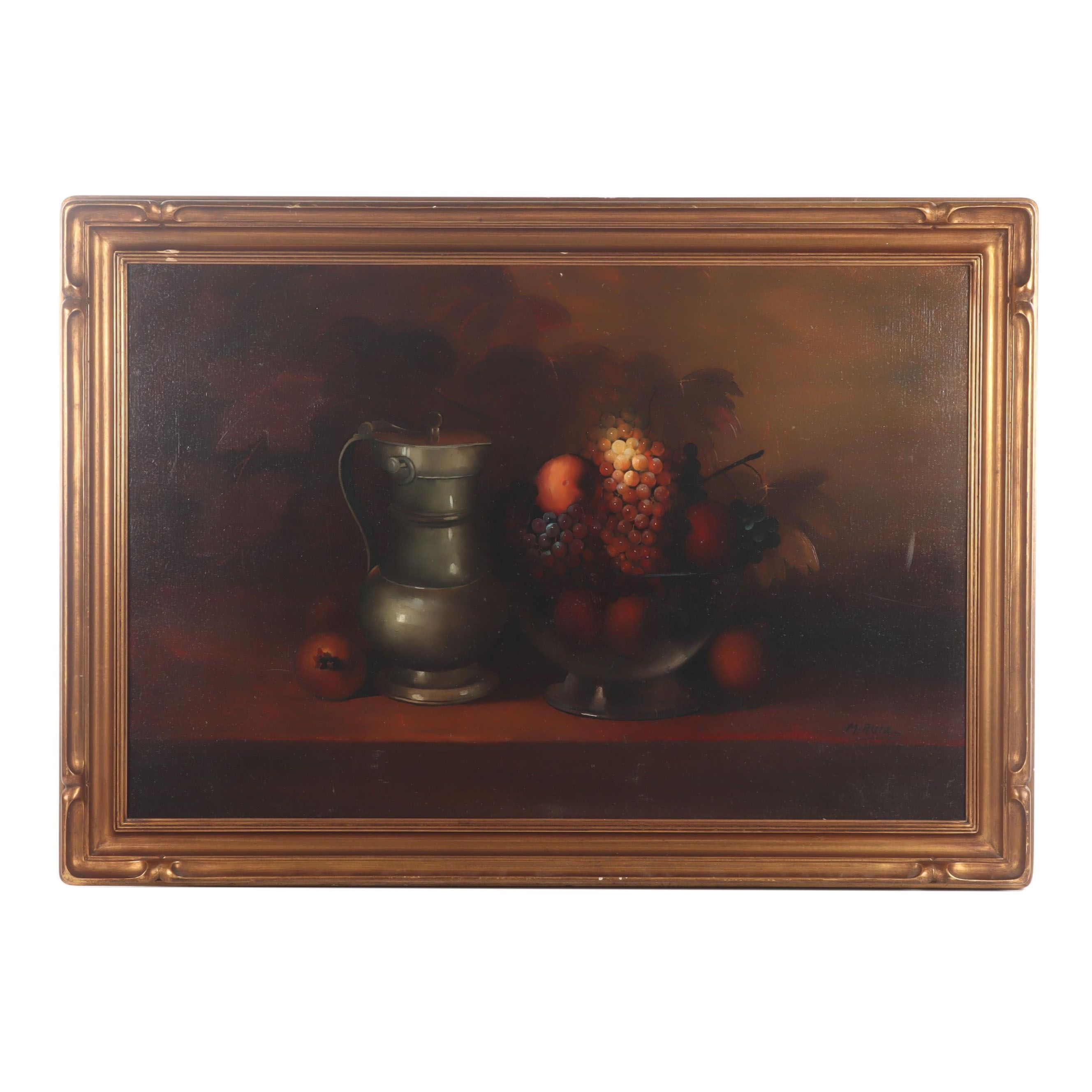 Manuel Ruiz Still Life Oil Painting