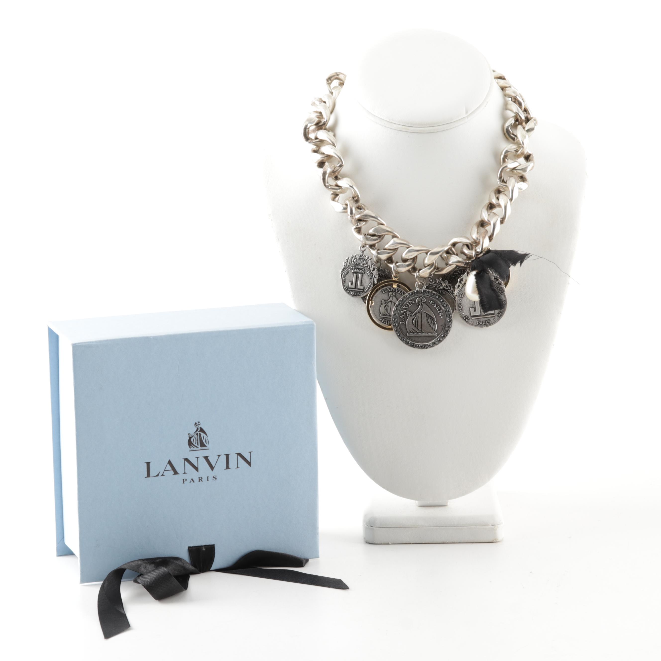Lanvin Large Link Charm Necklace