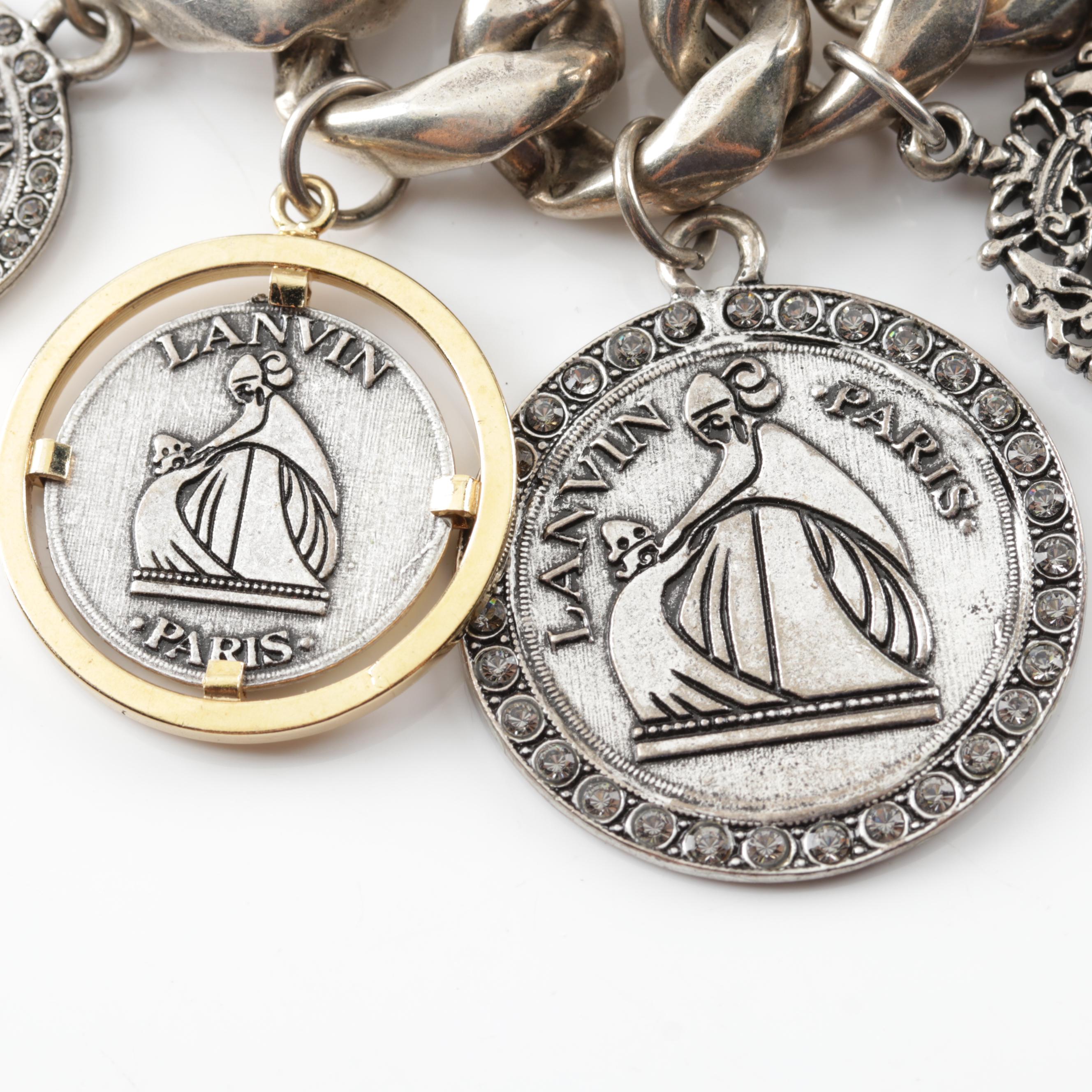 Lanvin Large Link Charm Necklace