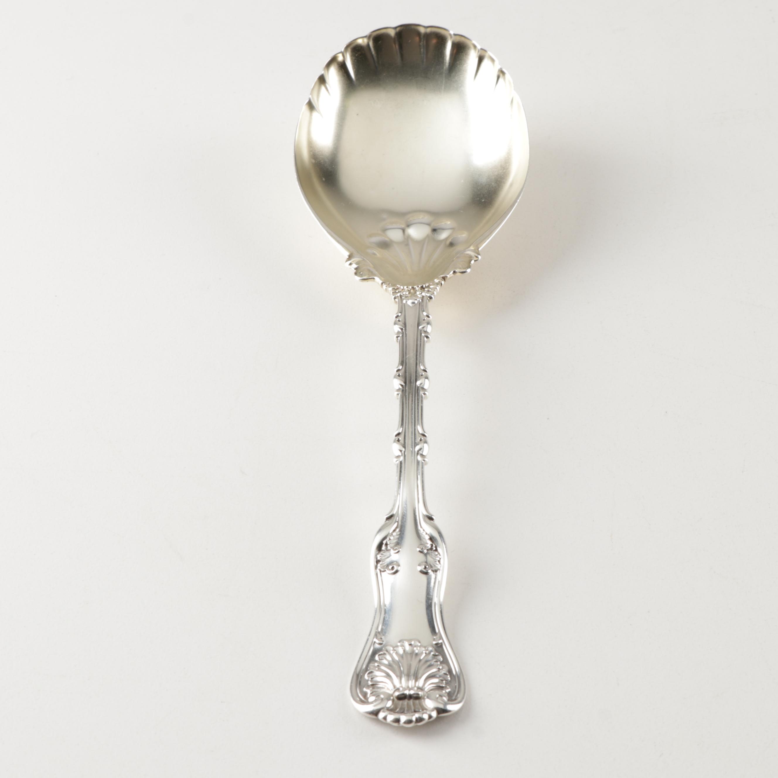 Whiting Division Sterling Silver "Imperial Queen" Solid Salad Serving Spoon,