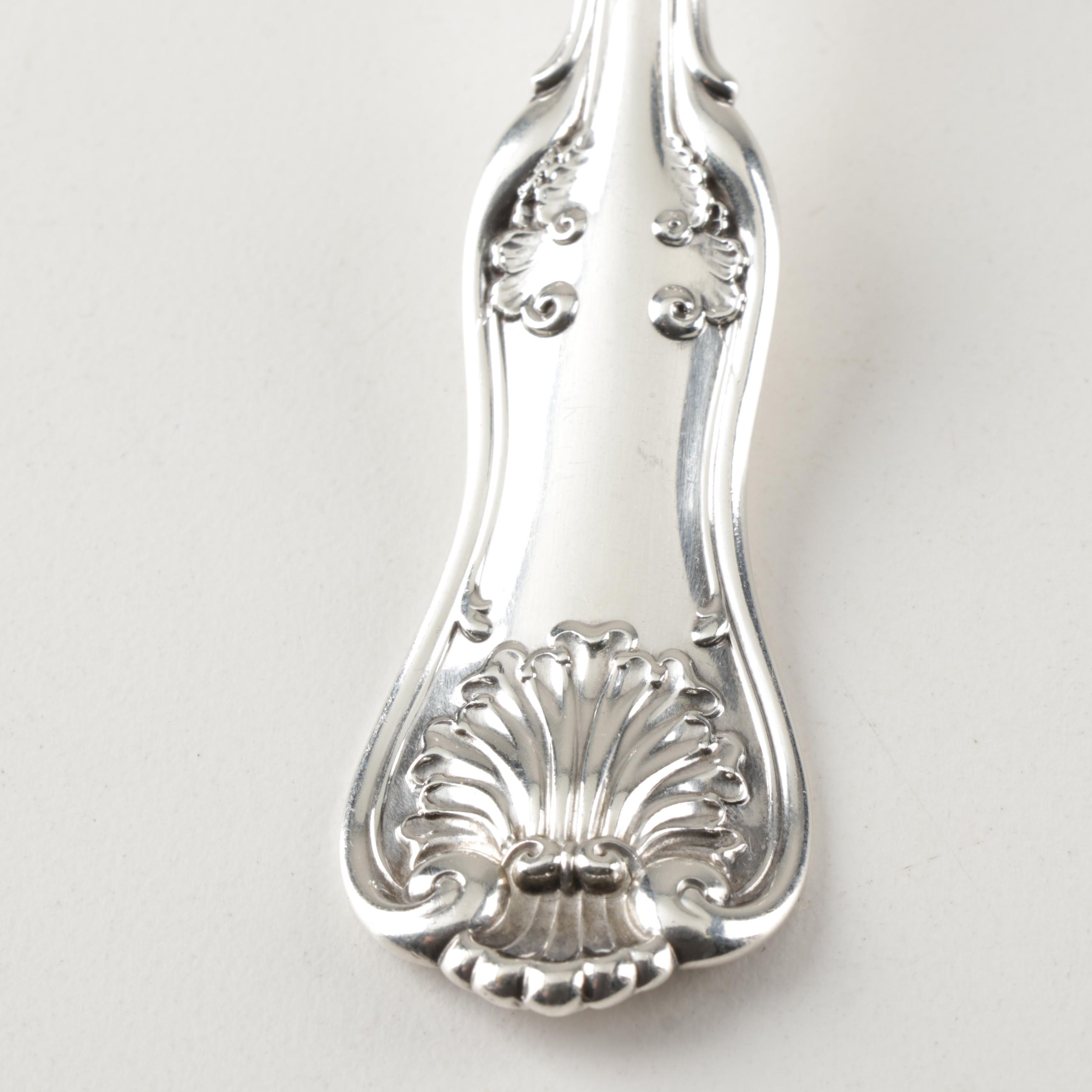 Whiting Division Sterling Silver "Imperial Queen" Solid Salad Serving Spoon,