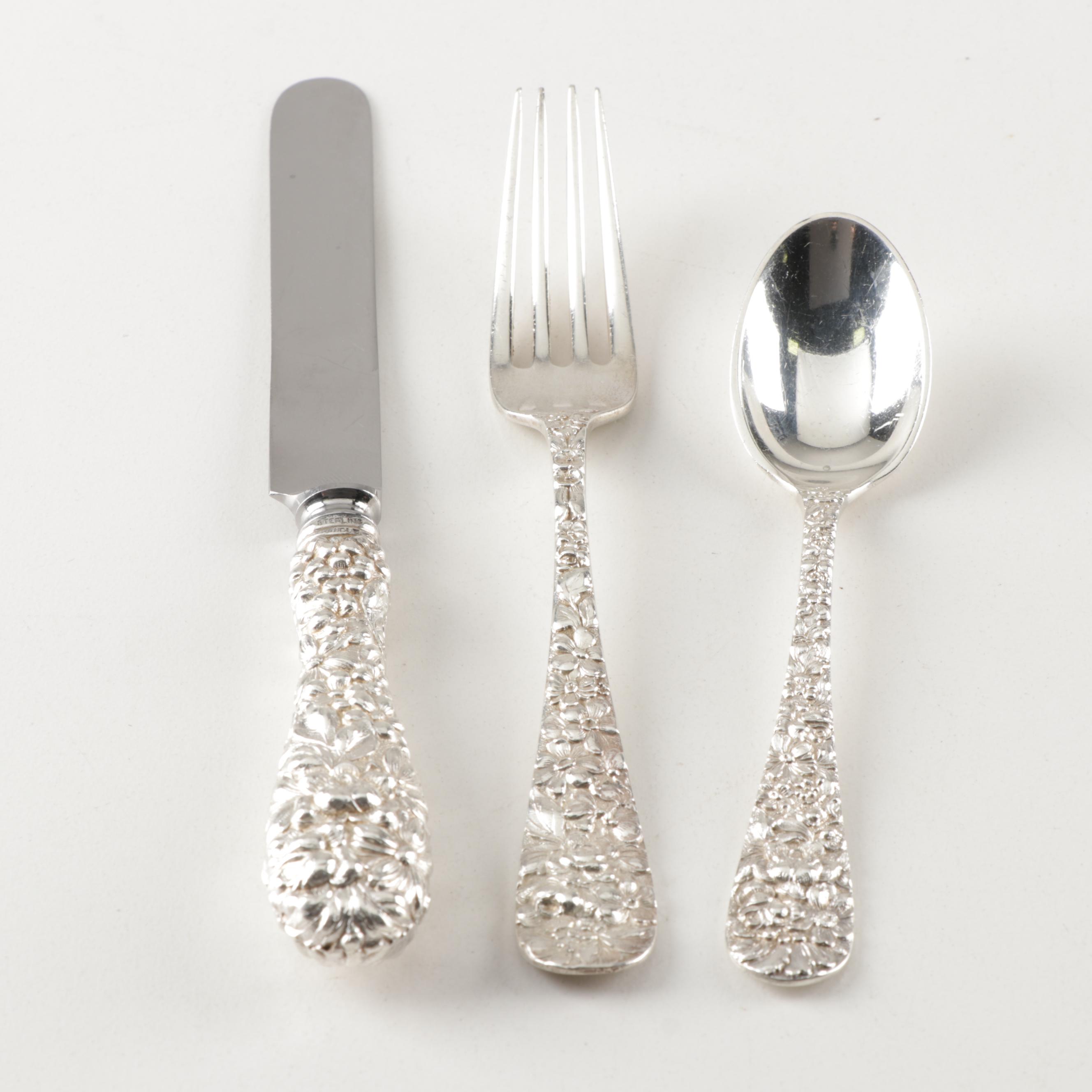 Kirk-Stieff "Stieff Rose" Sterling Silver Youth Set