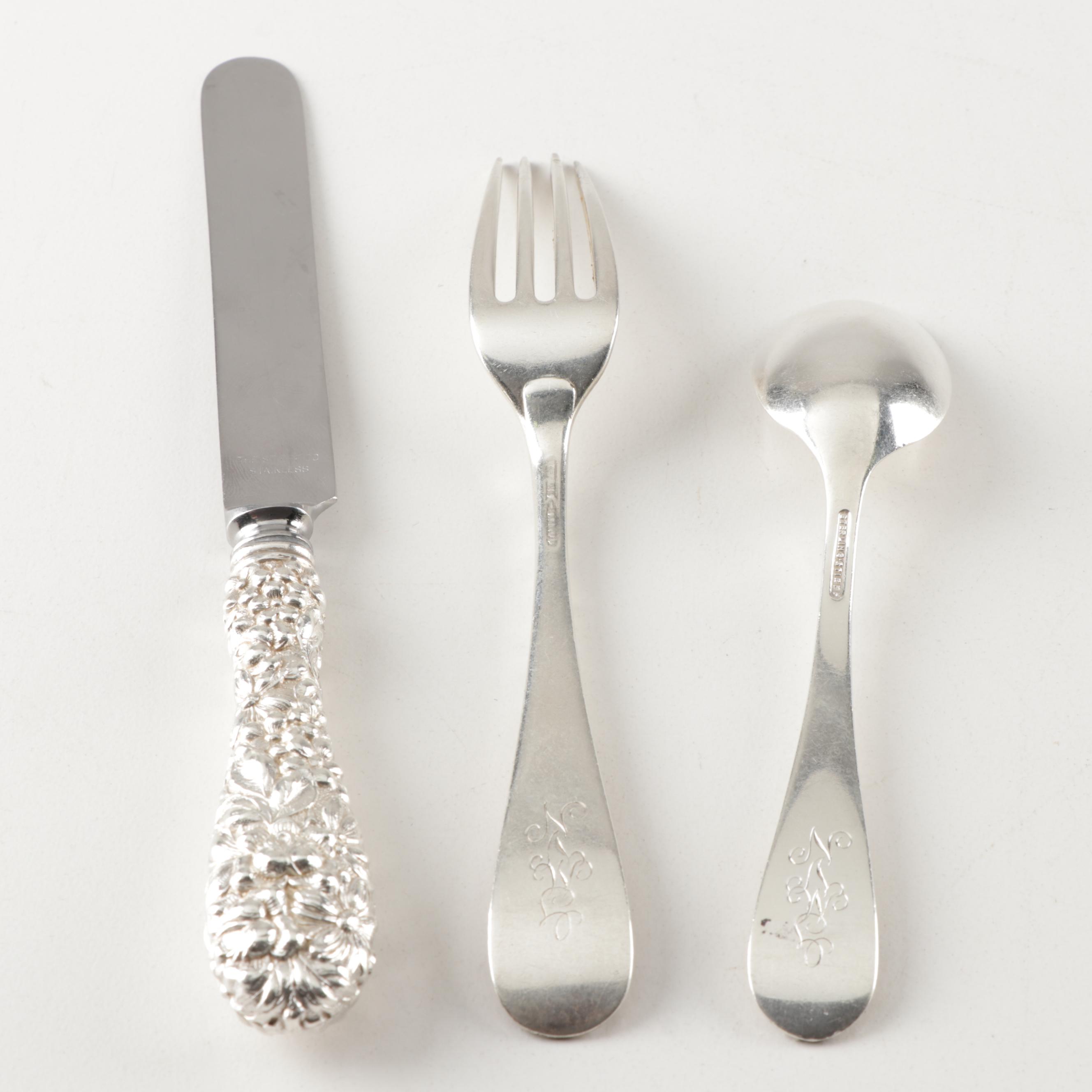 Kirk-Stieff "Stieff Rose" Sterling Silver Youth Set
