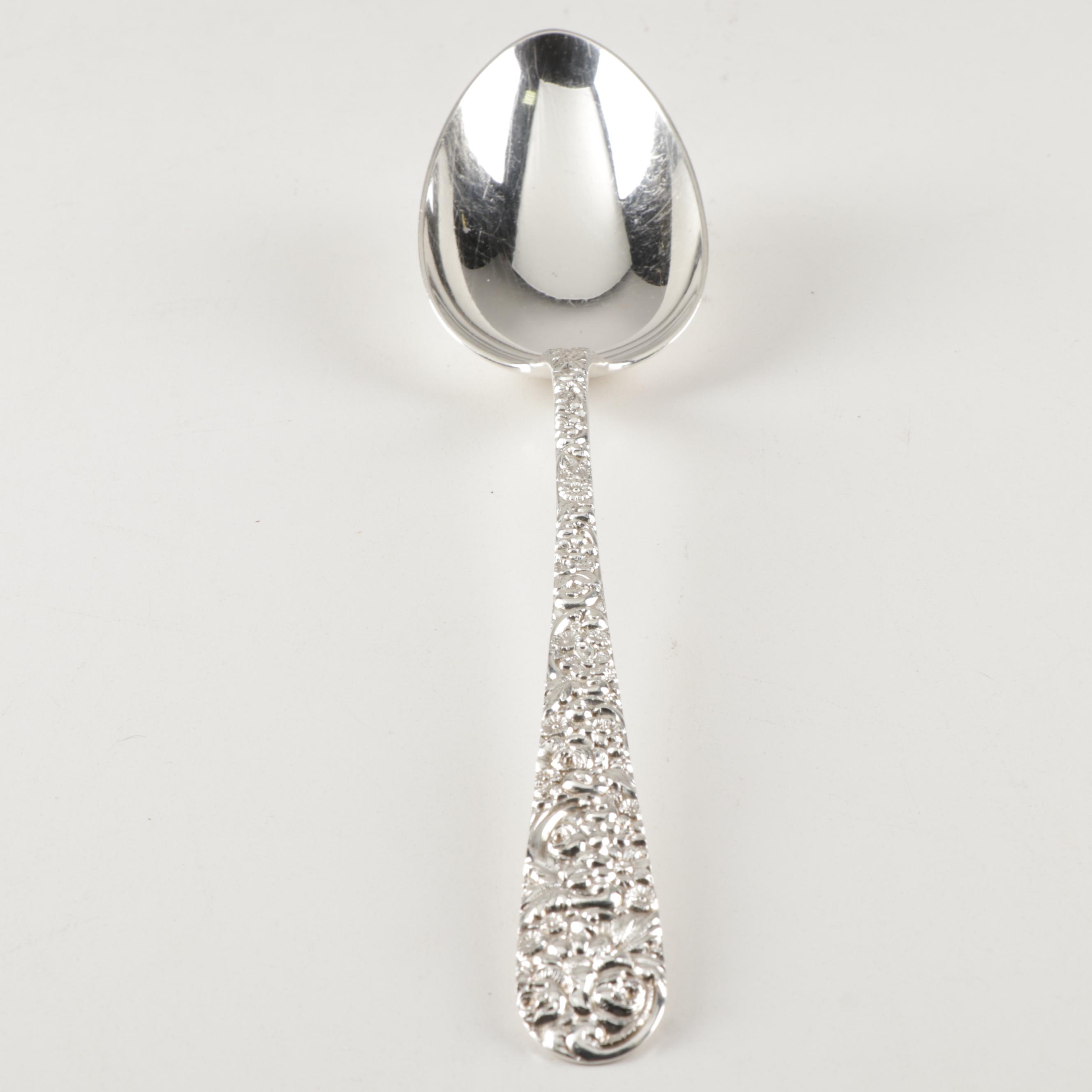 Jenkins & Jenkins "Repousse" Sterling Silver Dressing Spoon, Circa 1910