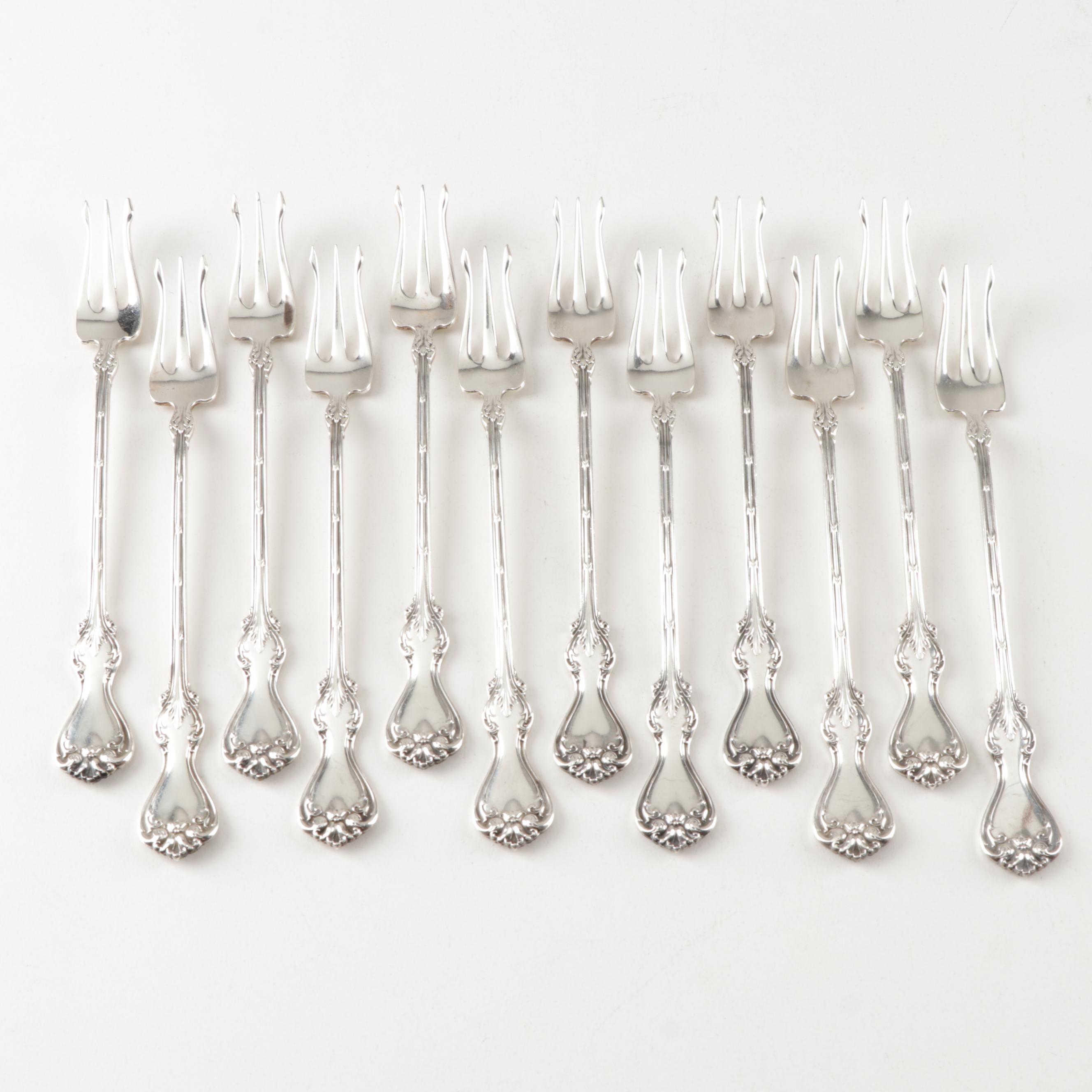 Whiting Division Sterling Silver "Duke of York" Oyster Forks, Circa 1900