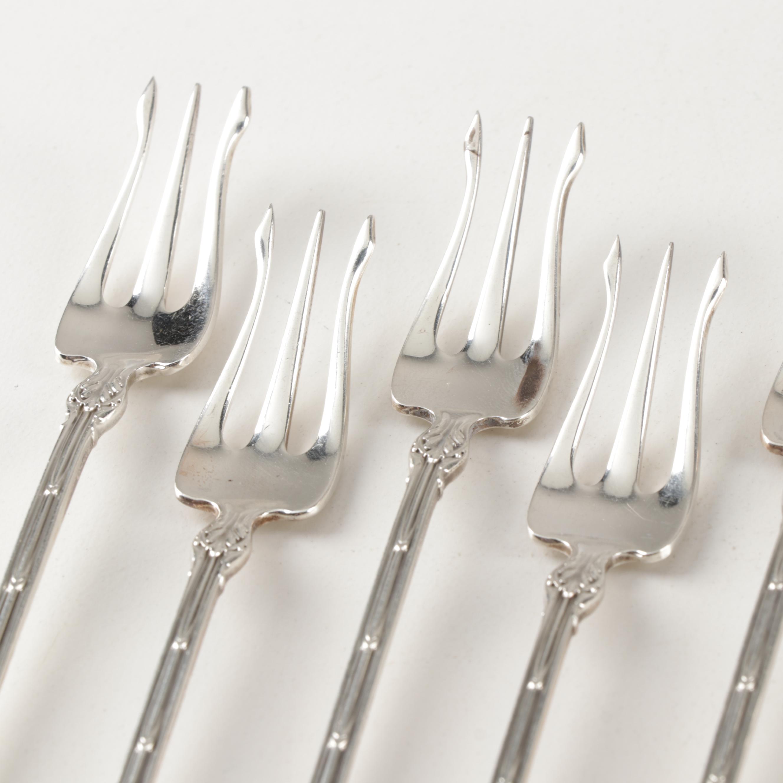Whiting Division Sterling Silver "Duke of York" Oyster Forks, Circa 1900