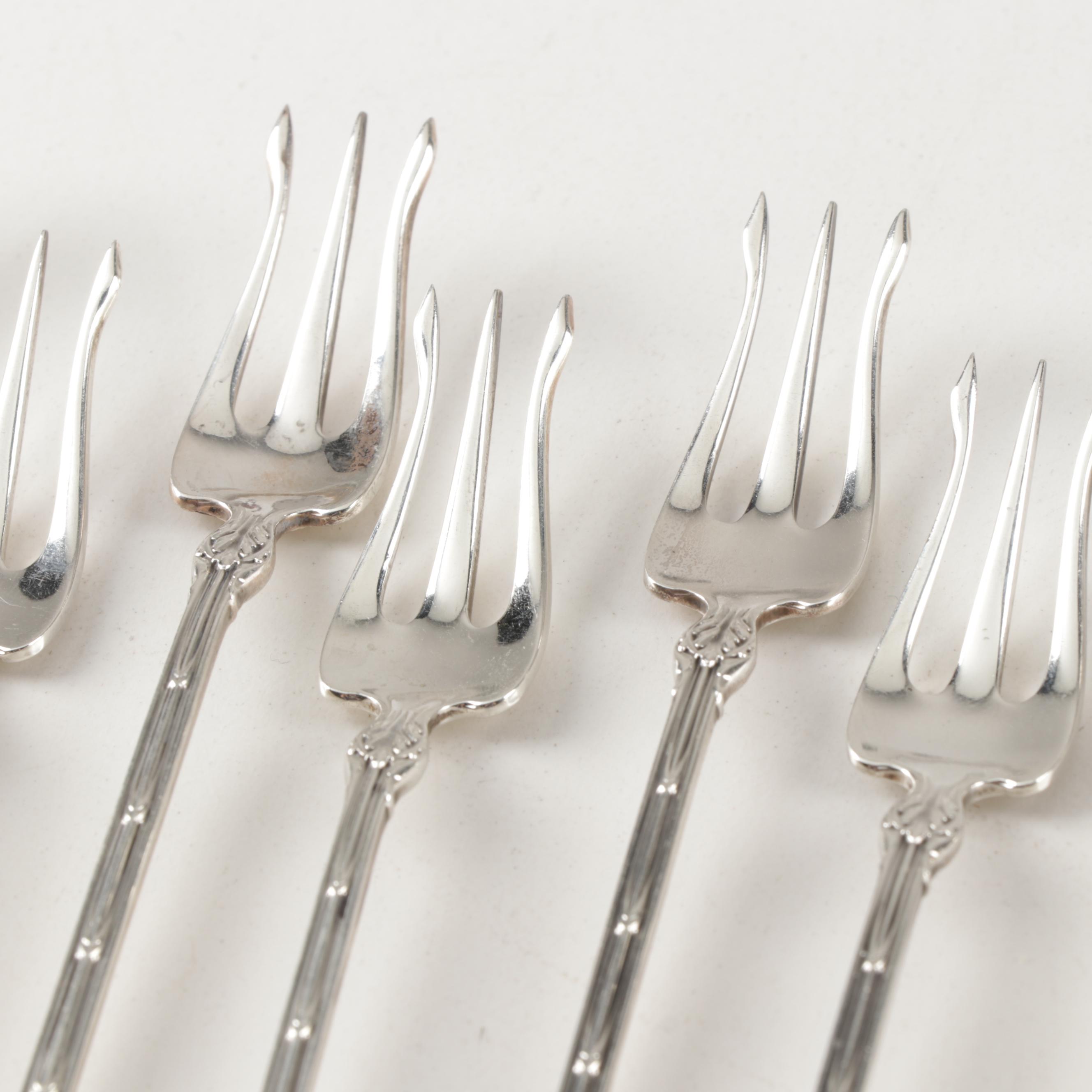 Whiting Division Sterling Silver "Duke of York" Oyster Forks, Circa 1900