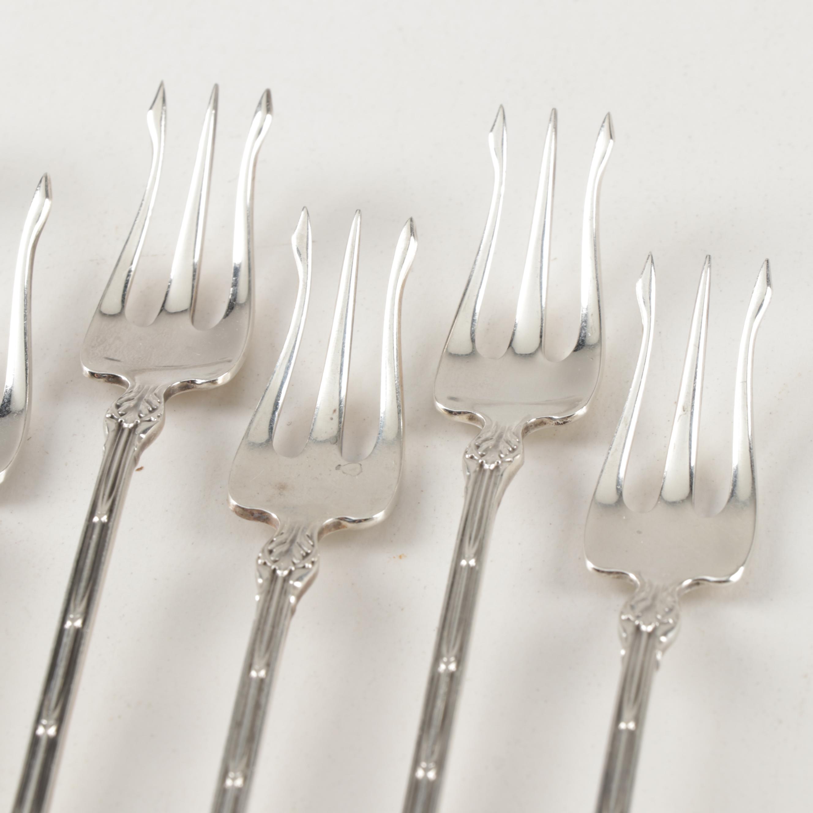 Whiting Division Sterling Silver "Duke of York" Oyster Forks, Circa 1900