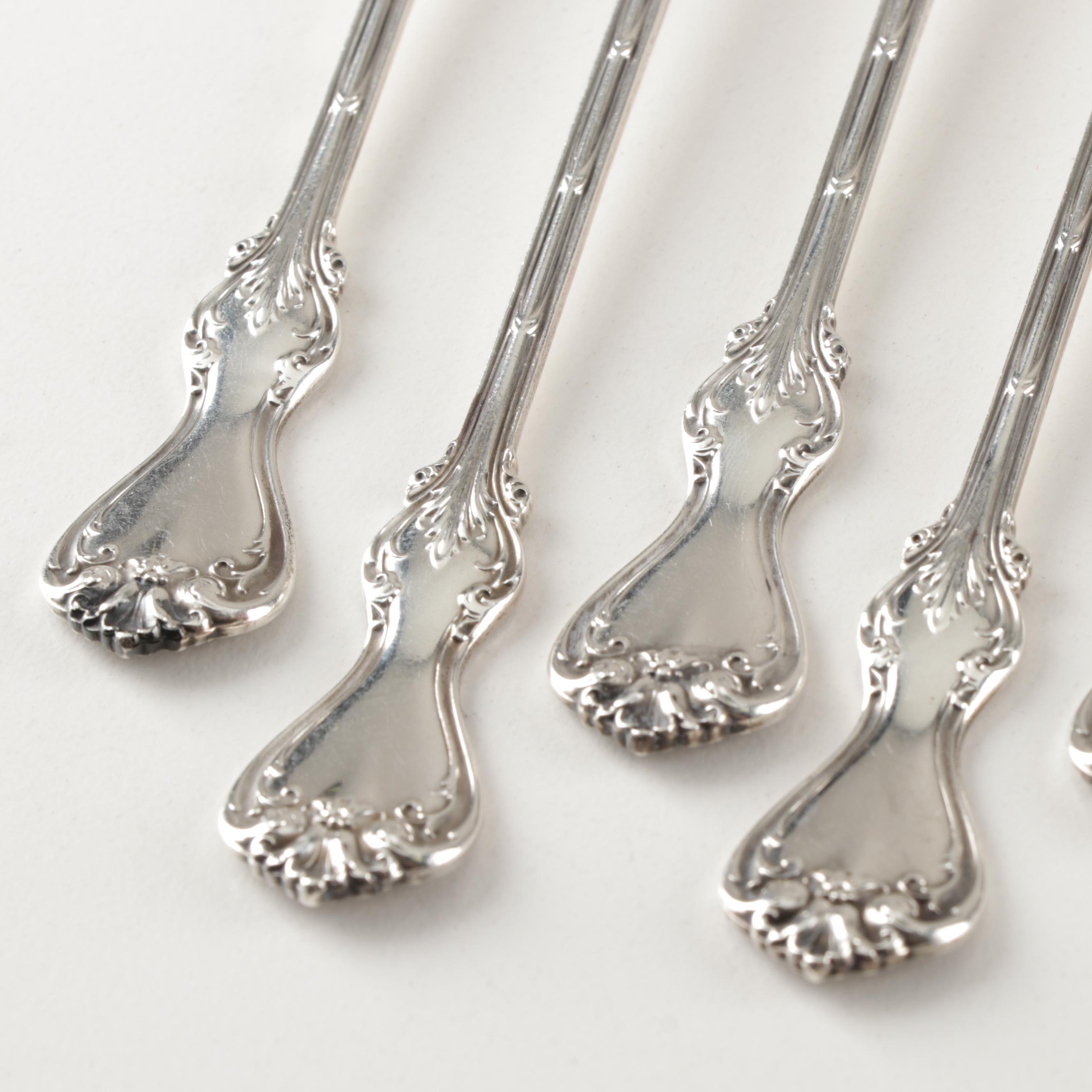 Whiting Division Sterling Silver "Duke of York" Oyster Forks, Circa 1900