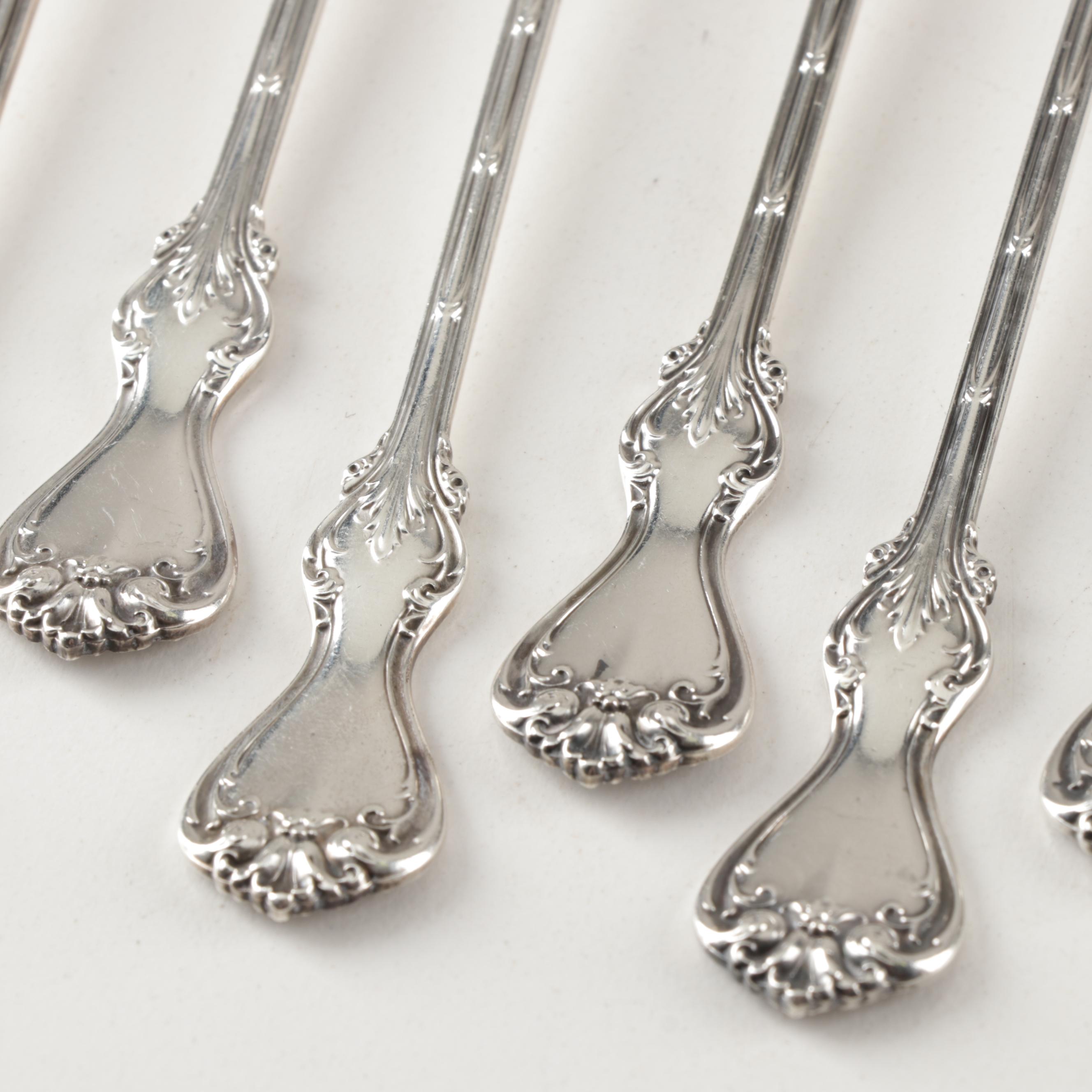 Whiting Division Sterling Silver "Duke of York" Oyster Forks, Circa 1900