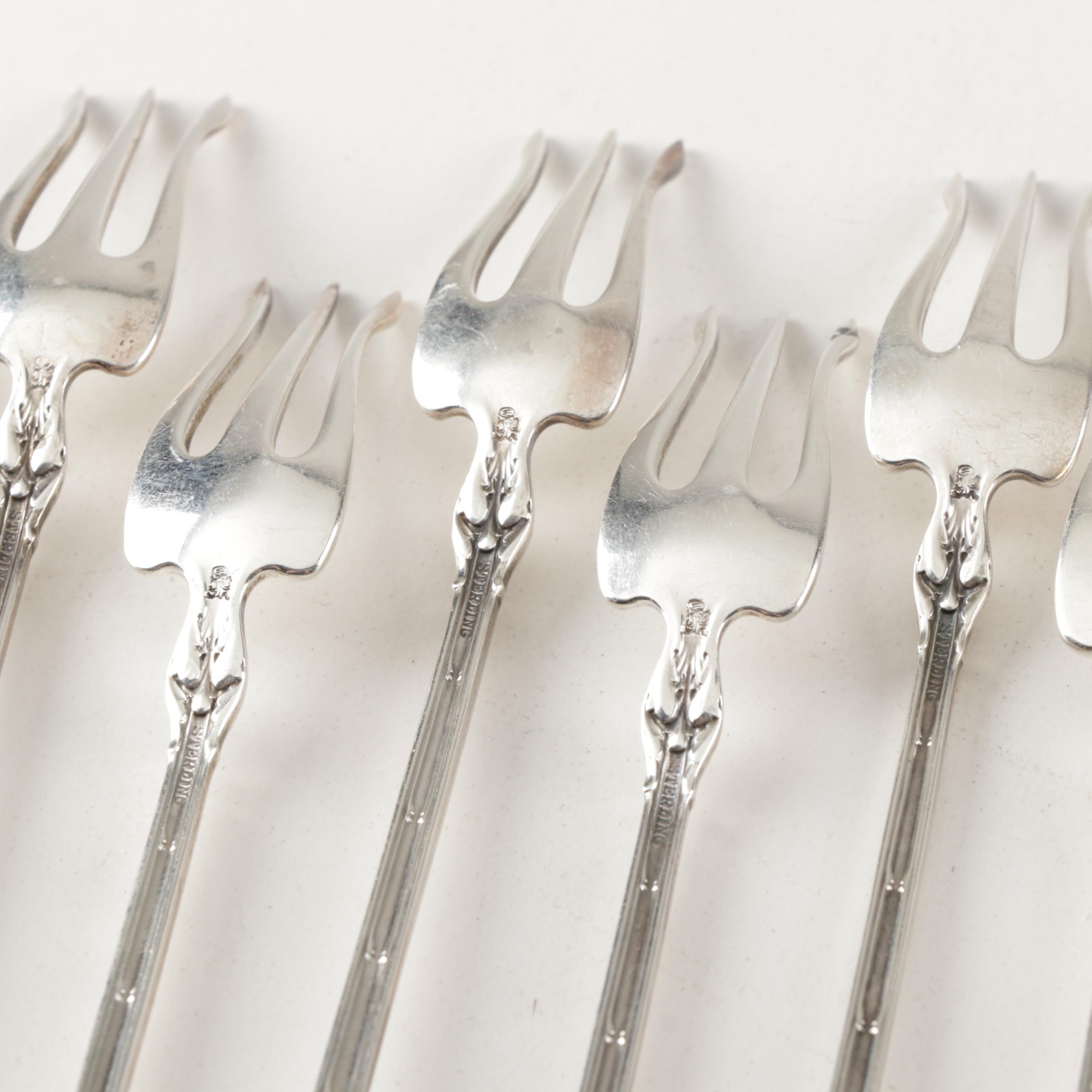 Whiting Division Sterling Silver "Duke of York" Oyster Forks, Circa 1900