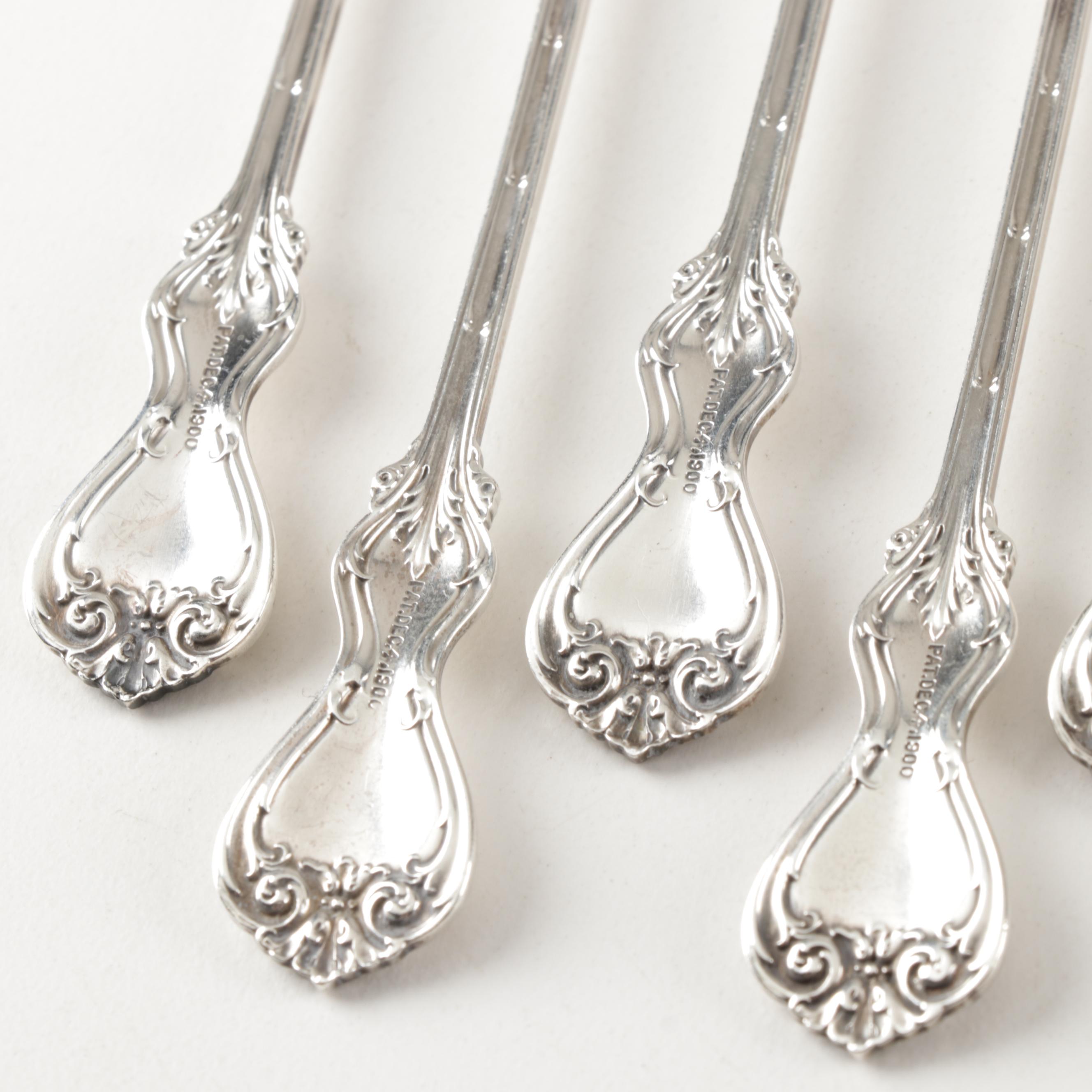 Whiting Division Sterling Silver "Duke of York" Oyster Forks, Circa 1900