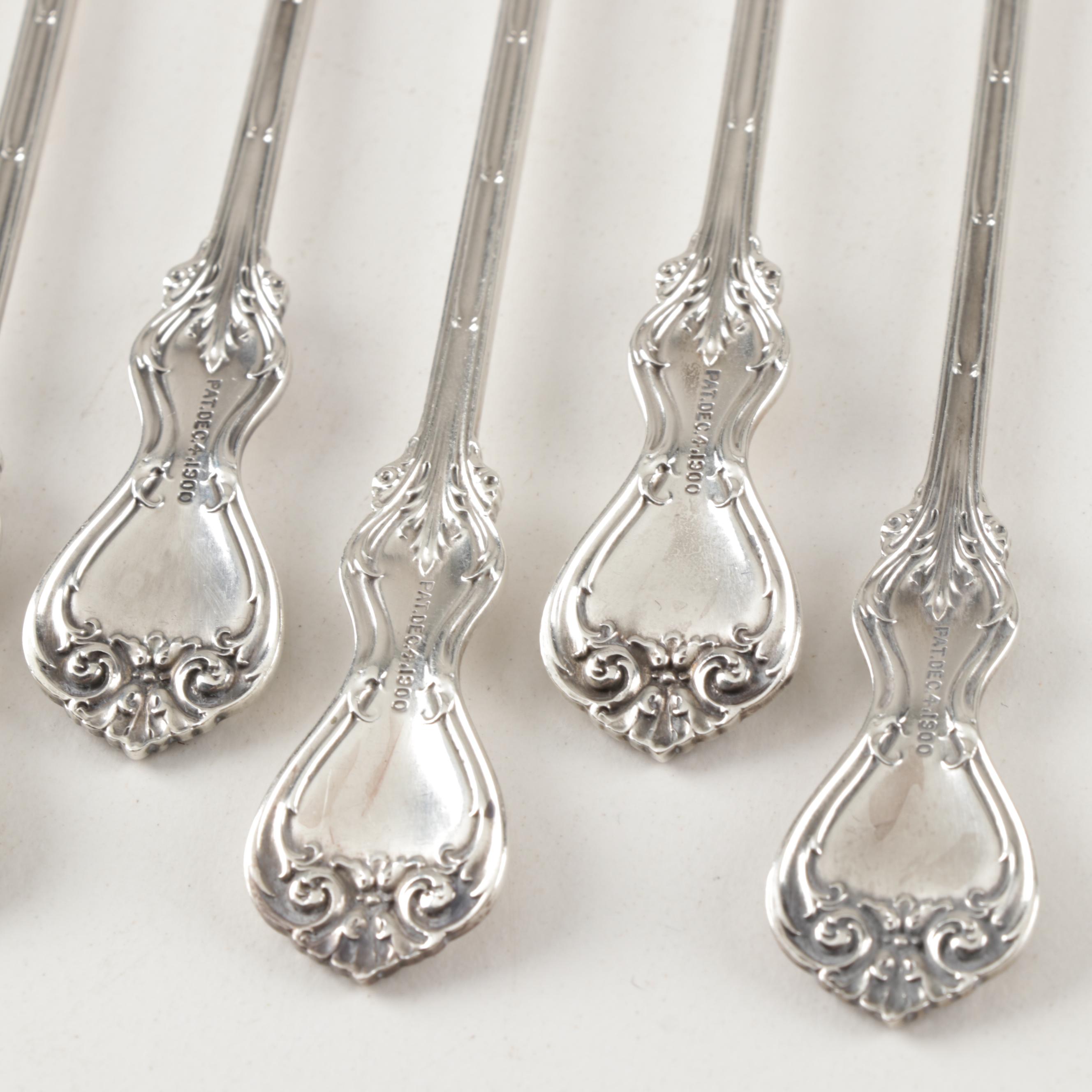Whiting Division Sterling Silver "Duke of York" Oyster Forks, Circa 1900