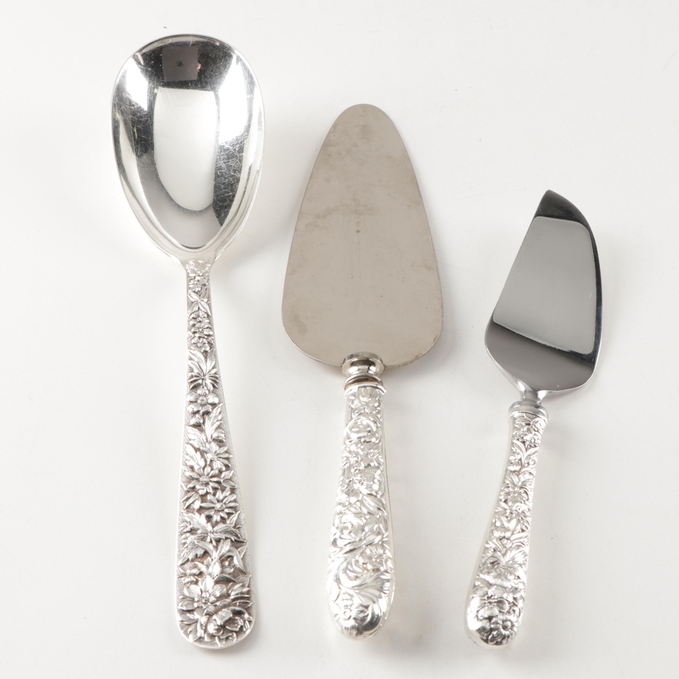 Kirk-Stieff "Repousse" Sterling Silver Serving Utensils