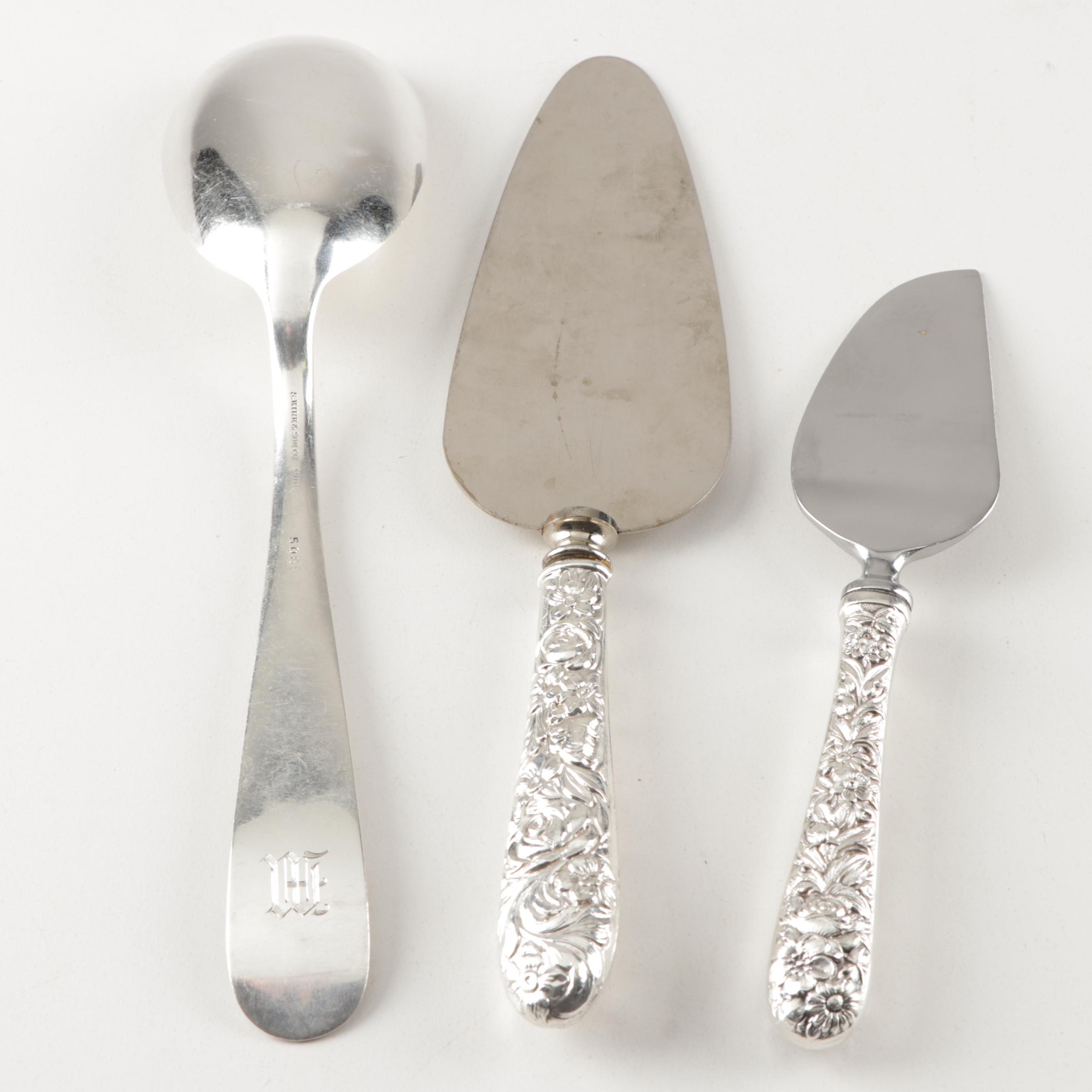 Kirk-Stieff "Repousse" Sterling Silver Serving Utensils