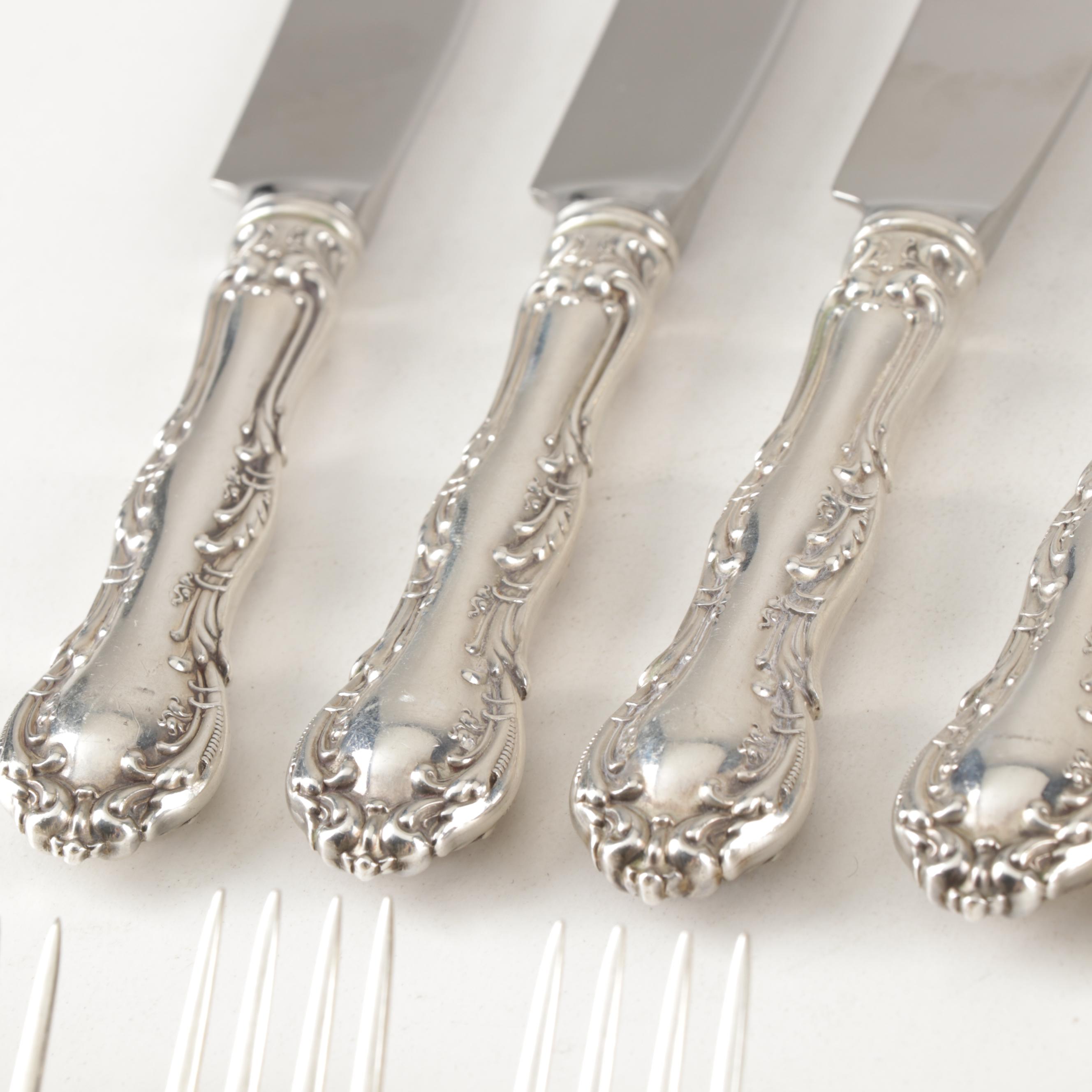 Wallace Sterling Silver "Irving" Flatware, Early 20th Century