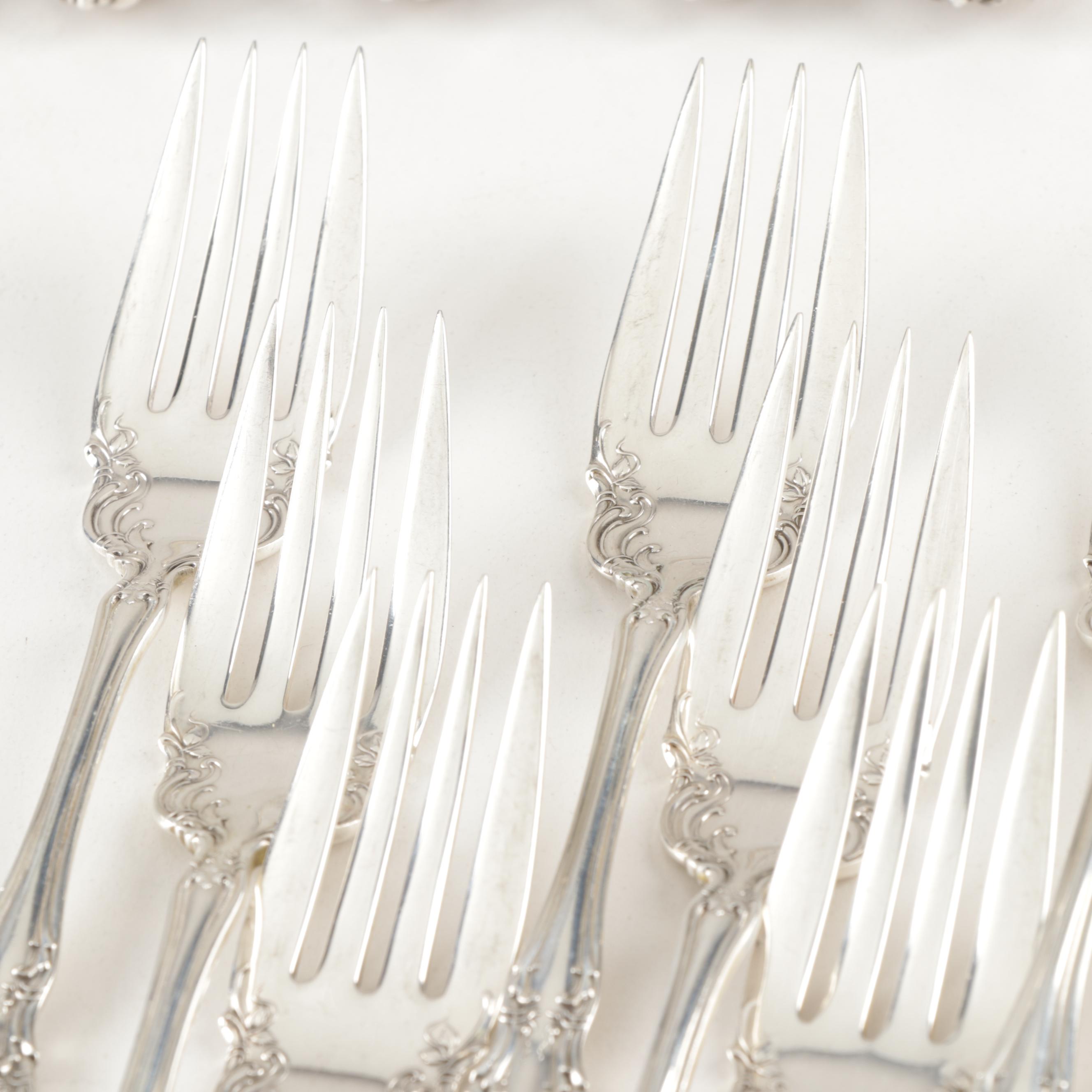Wallace Sterling Silver "Irving" Flatware, Early 20th Century