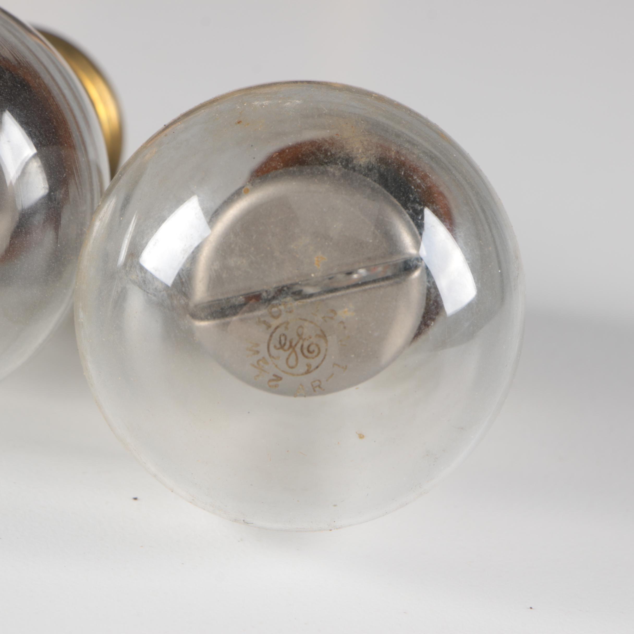 General Electric Argon Light Bulbs with Purple Glow, Vintage