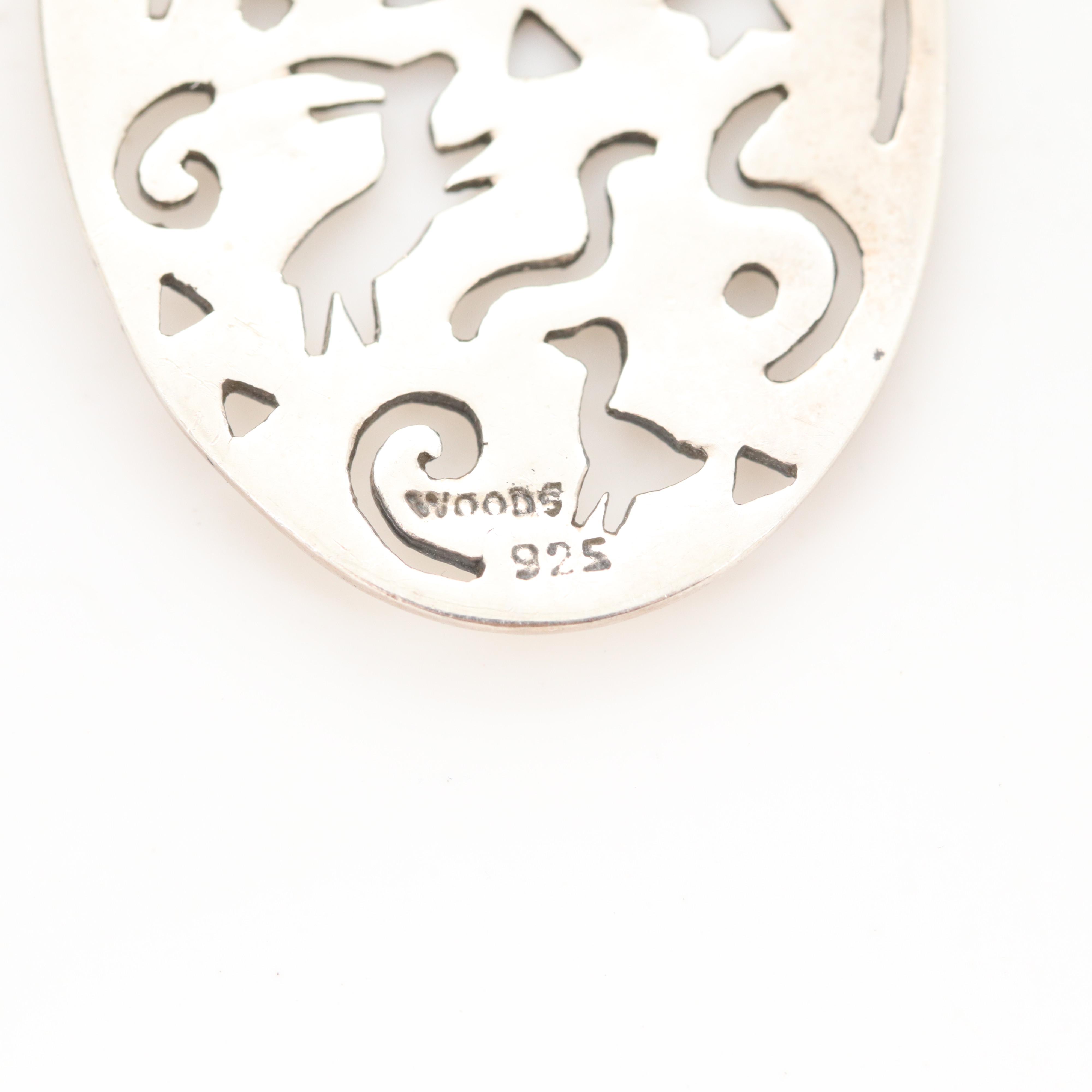 Sterling Silver Converter Brooch and Earrings Feat. L. Guerro Navajo Diné