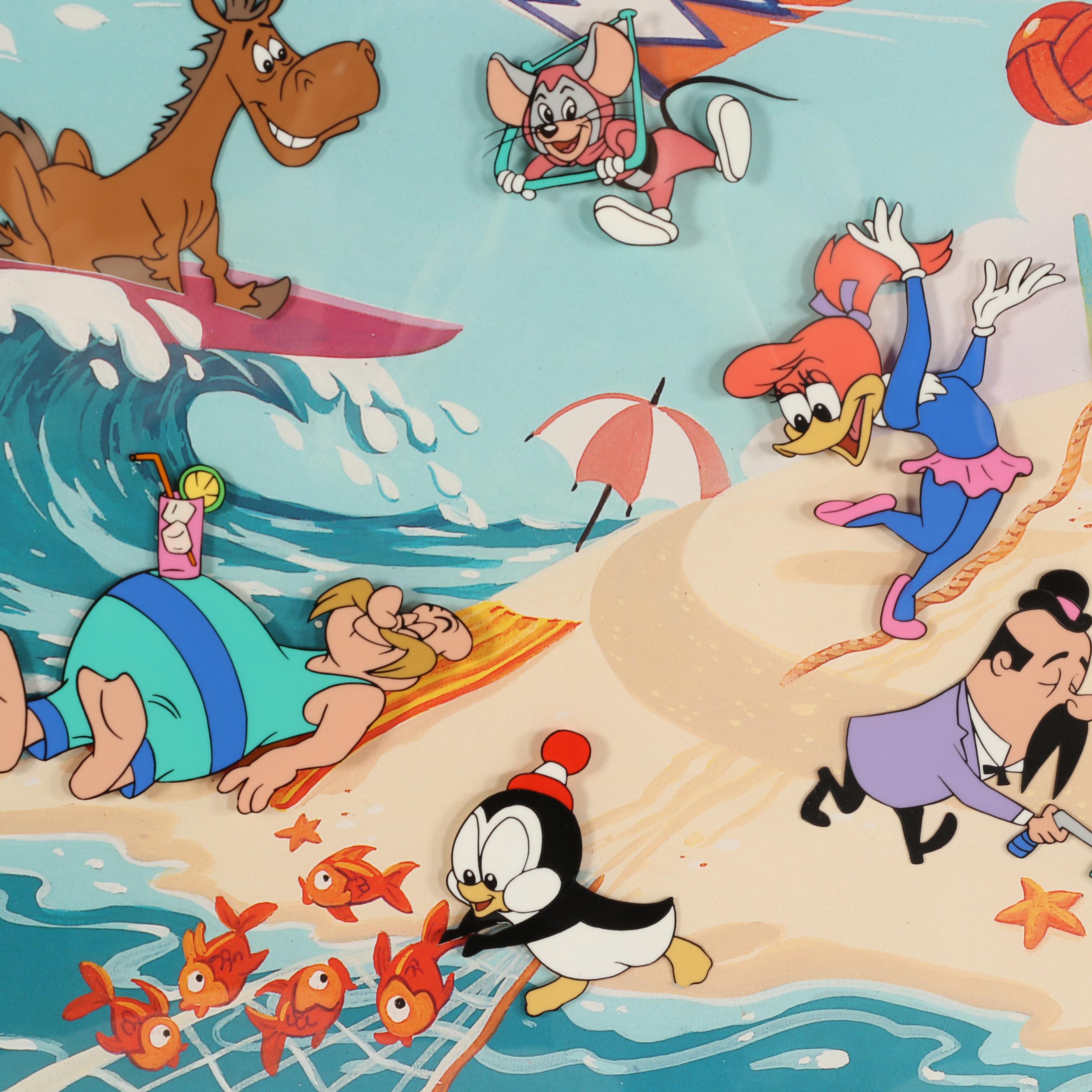 Walter Lantz Signed Hand Painted Animation Cel "Club Woody"