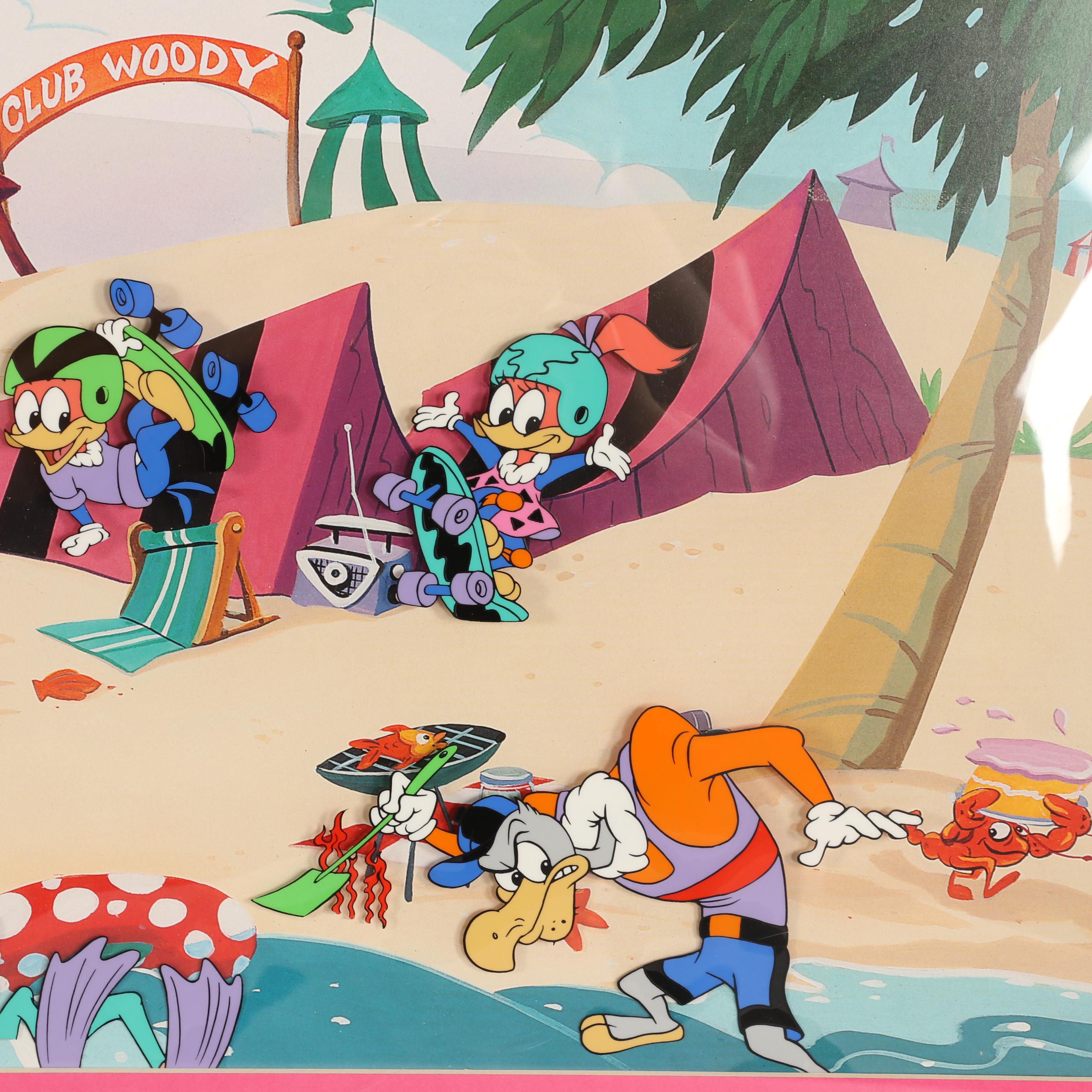 Walter Lantz Signed Hand Painted Animation Cel "Club Woody"