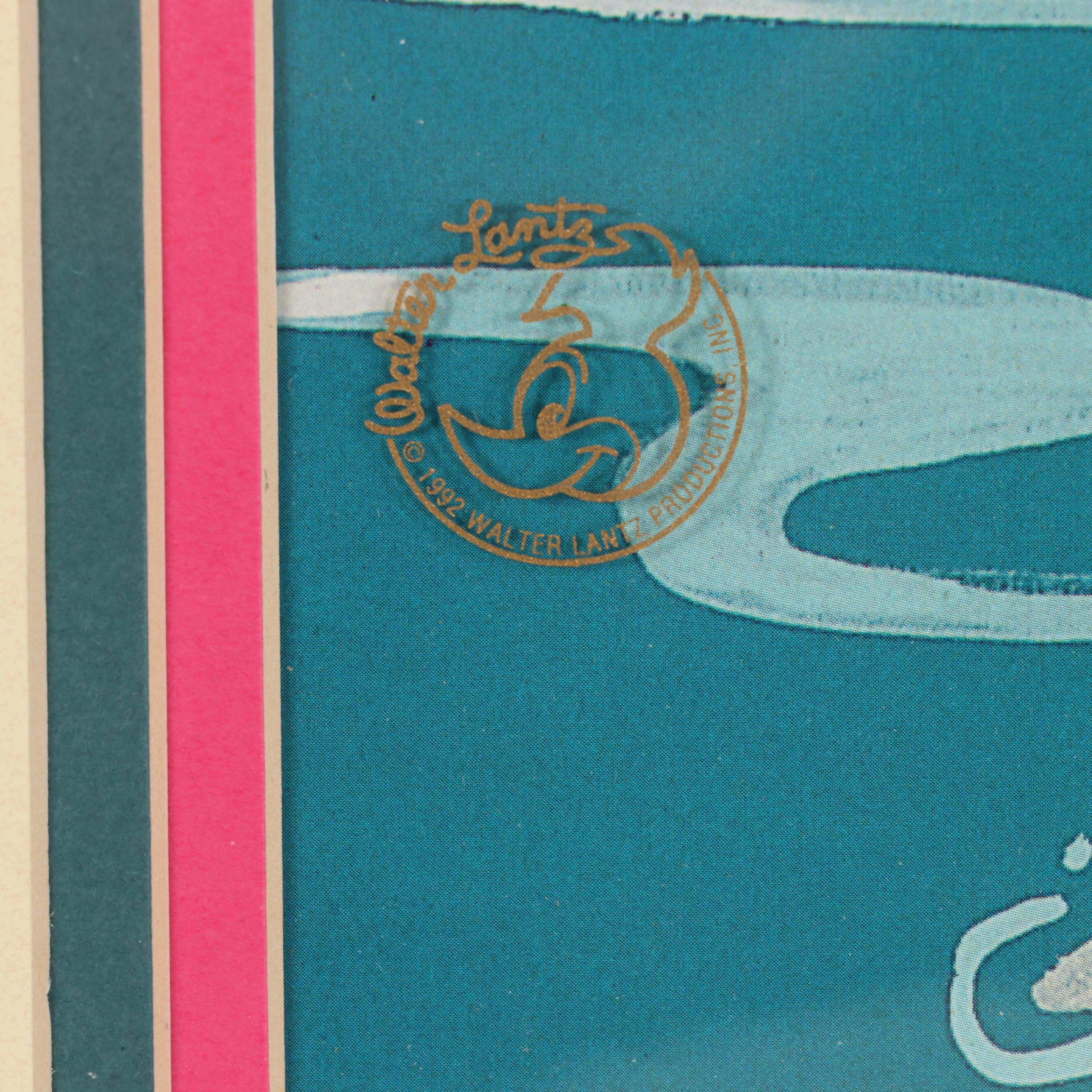 Walter Lantz Signed Hand Painted Animation Cel "Club Woody"