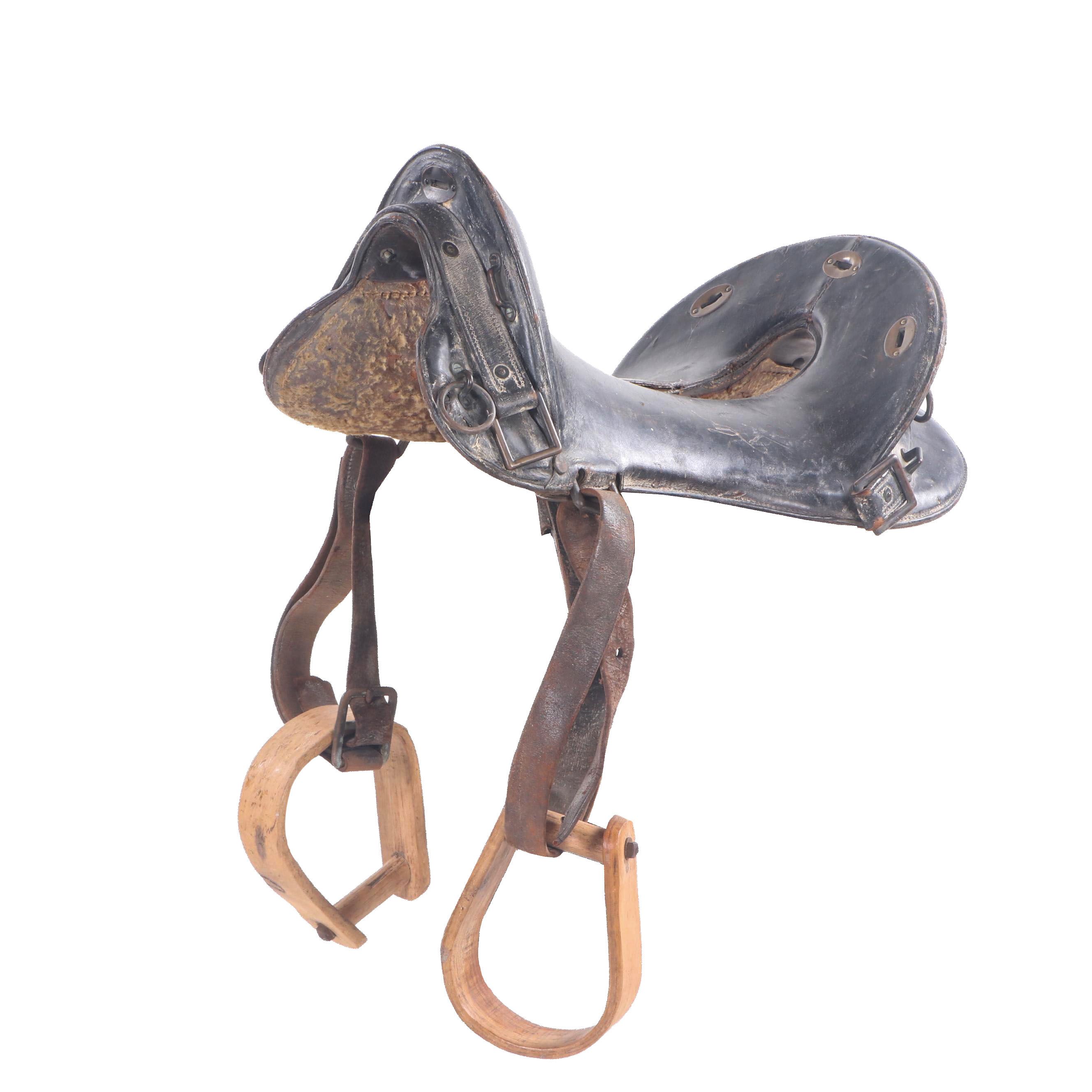 McClellan-Style 12 Inch Cavalry Saddle, Early 20th Century