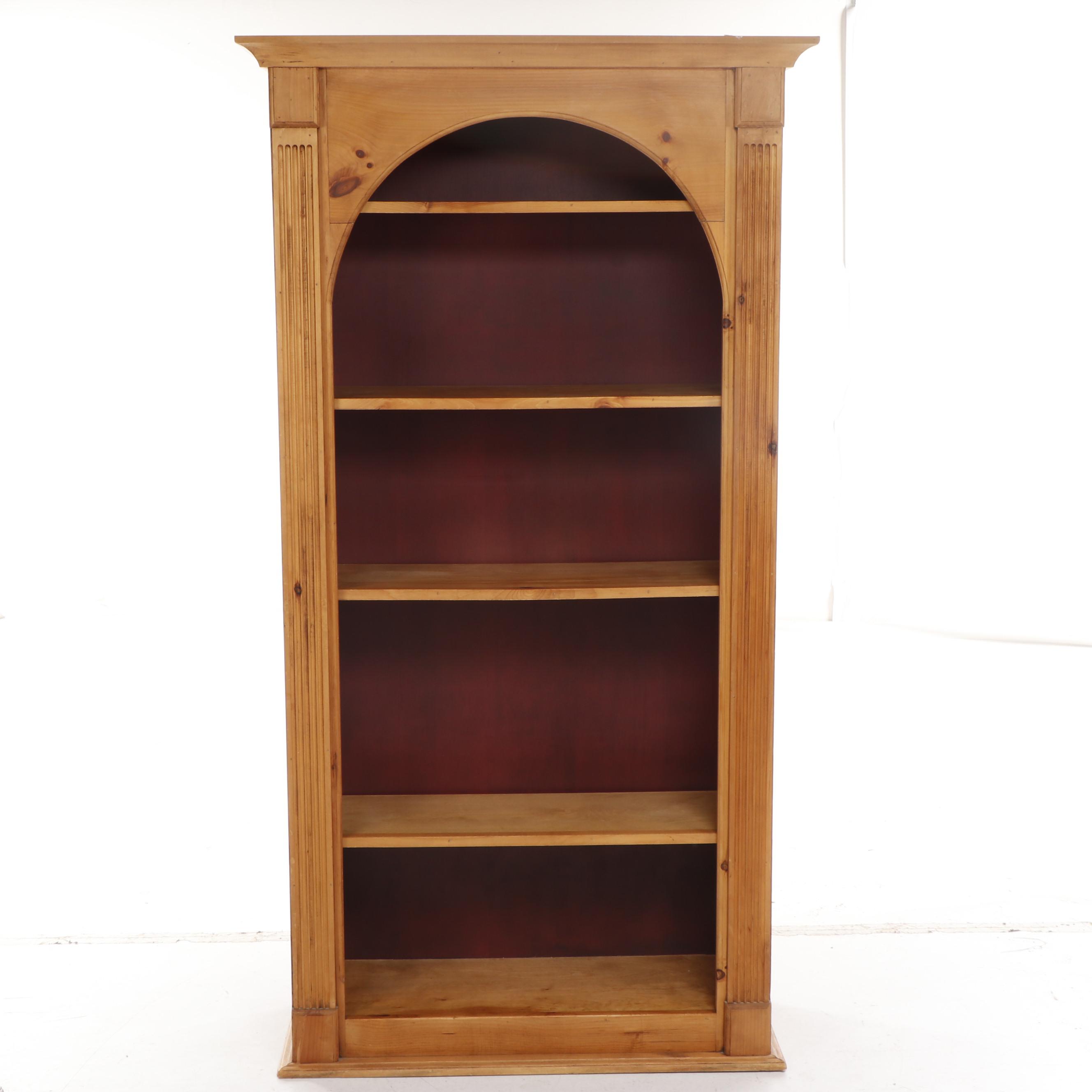 Contemporary Unfinished Pine Bookcase