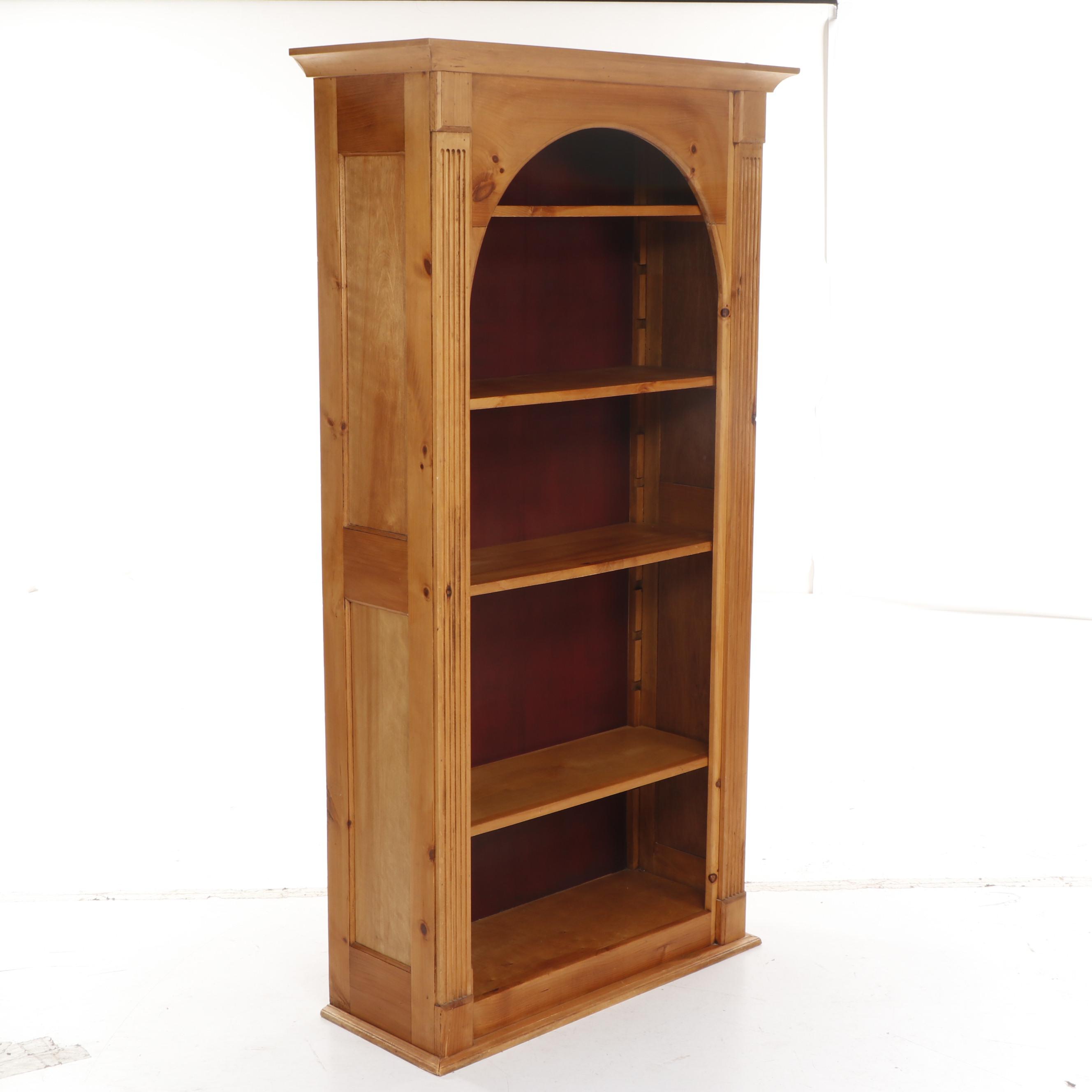 Contemporary Unfinished Pine Bookcase