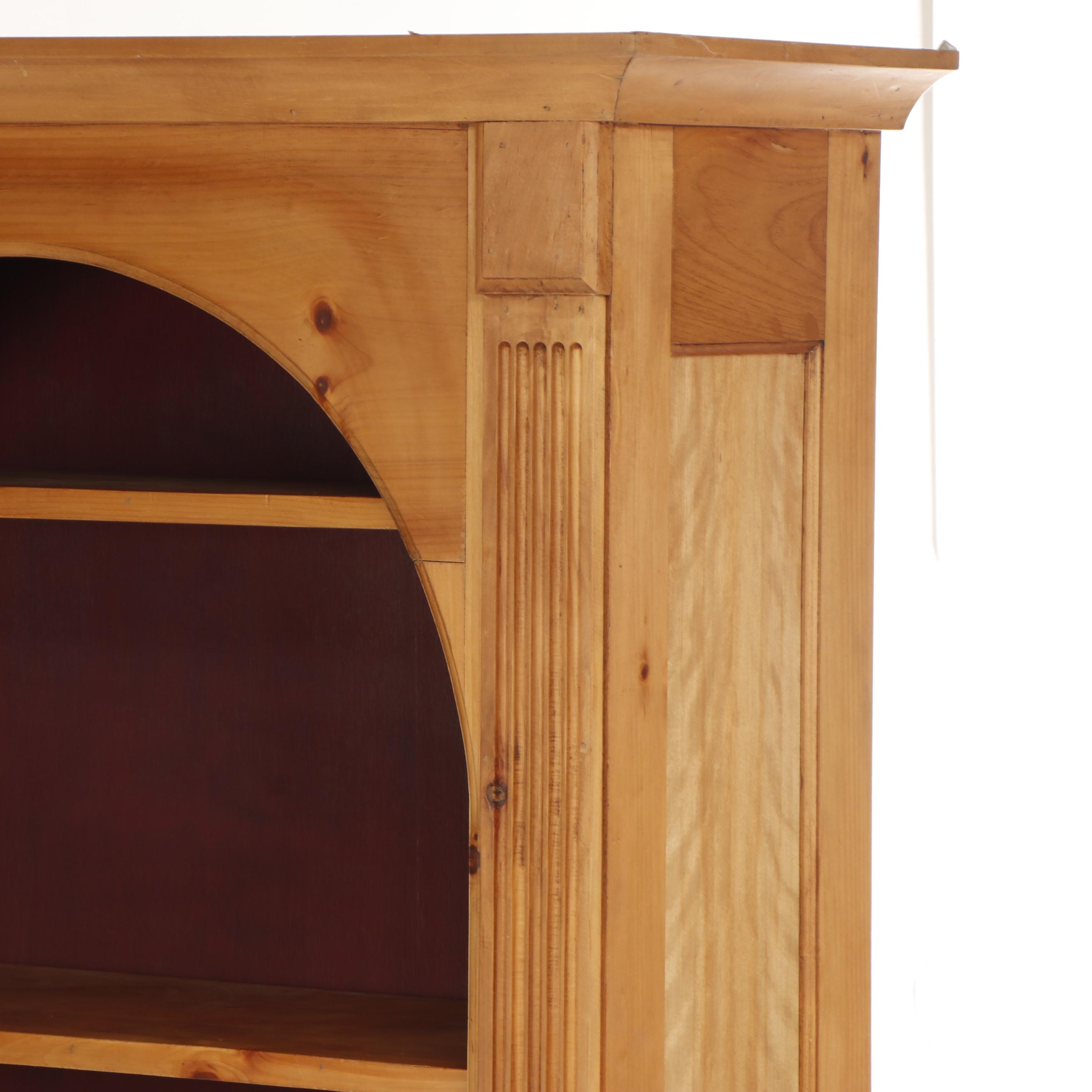 Contemporary Unfinished Pine Bookcase