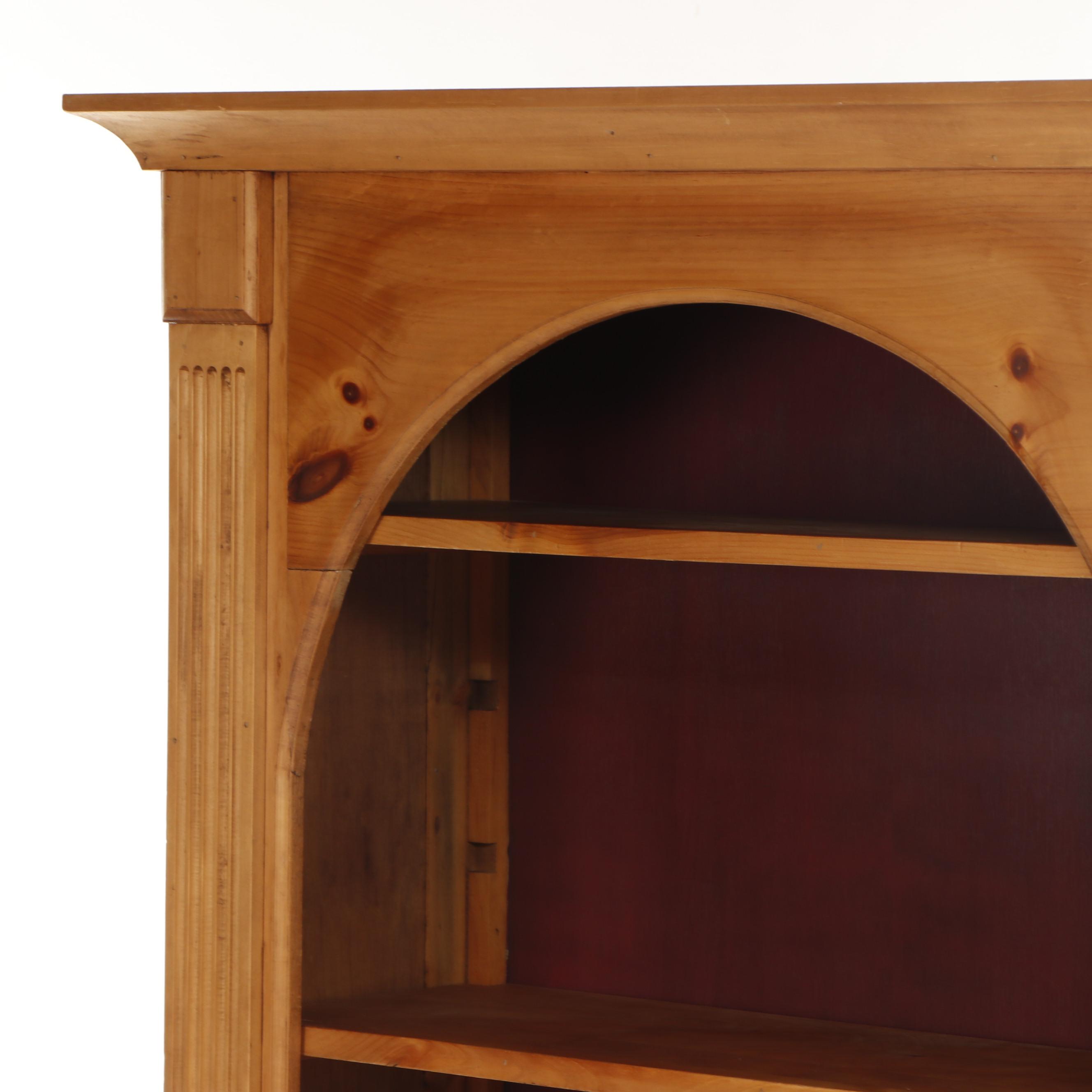 Contemporary Unfinished Pine Bookcase