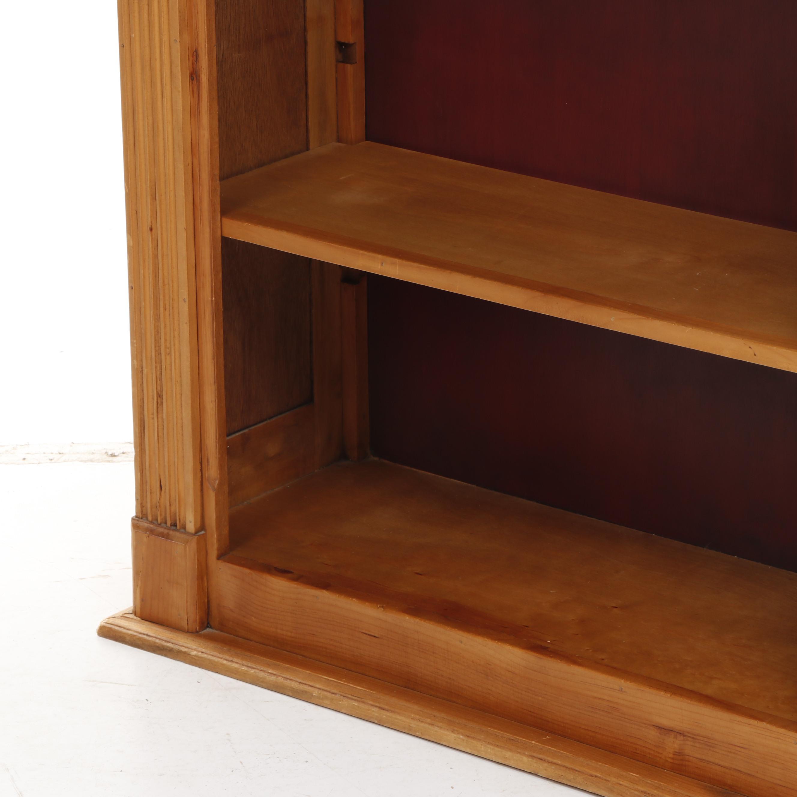Contemporary Unfinished Pine Bookcase
