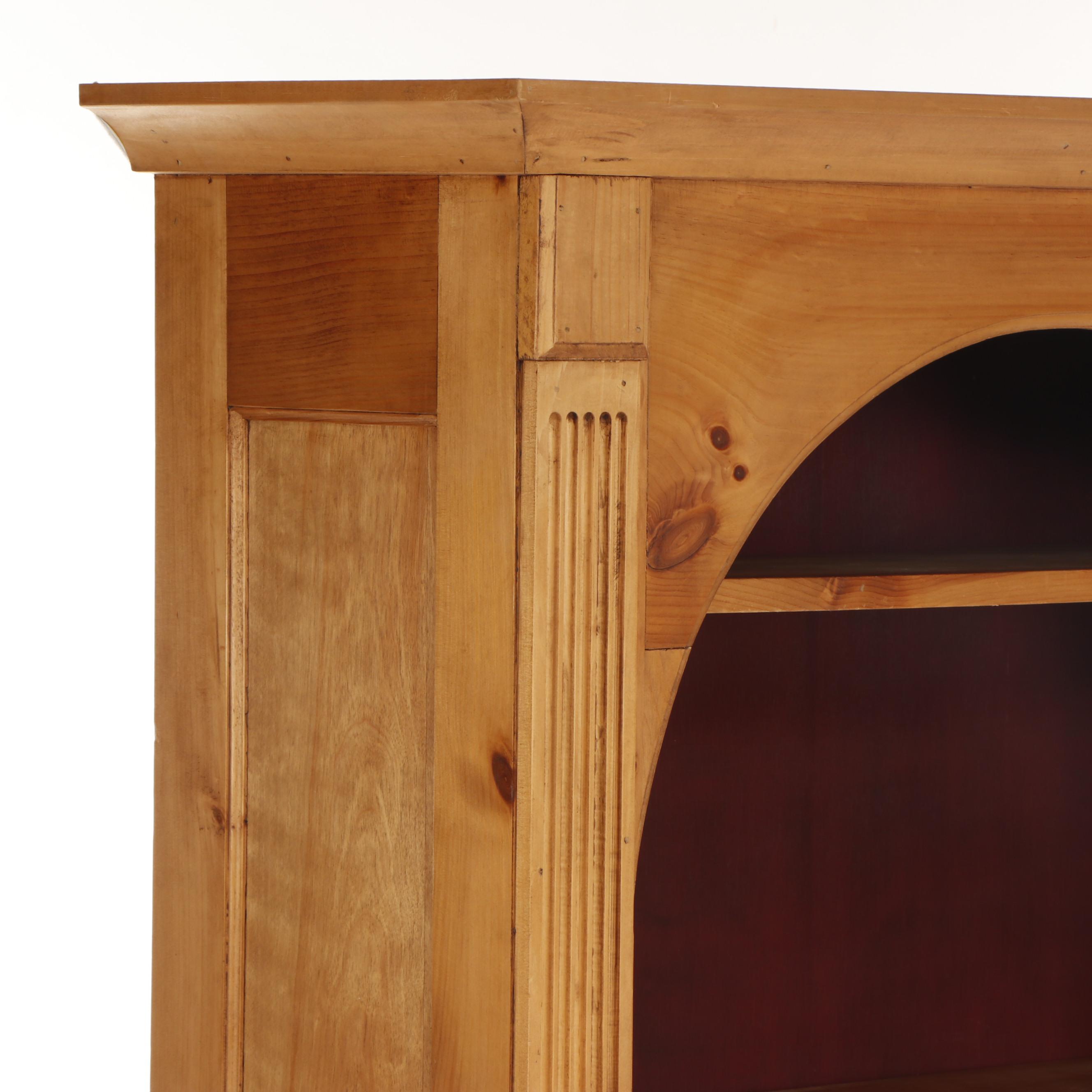 Contemporary Unfinished Pine Bookcase