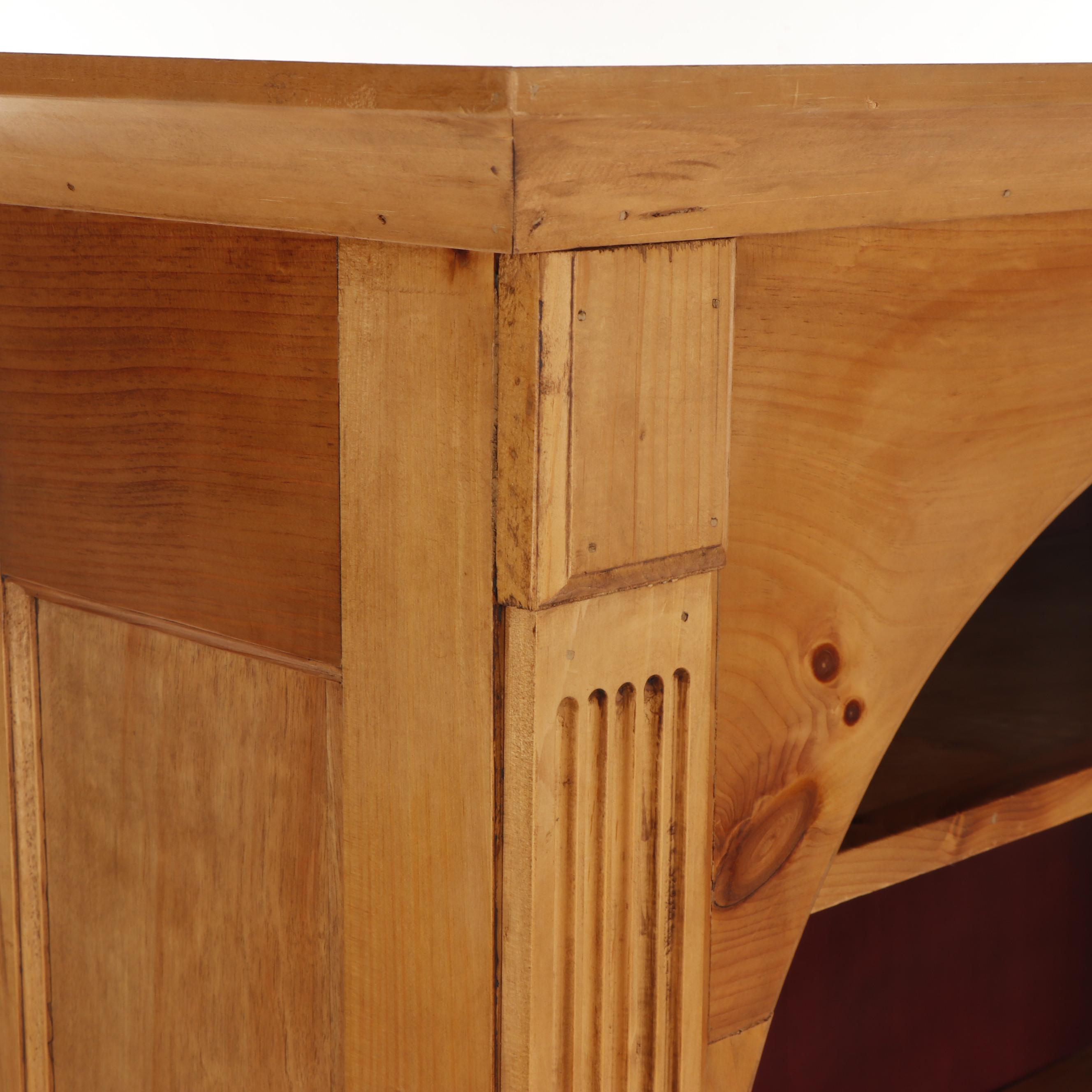 Contemporary Unfinished Pine Bookcase