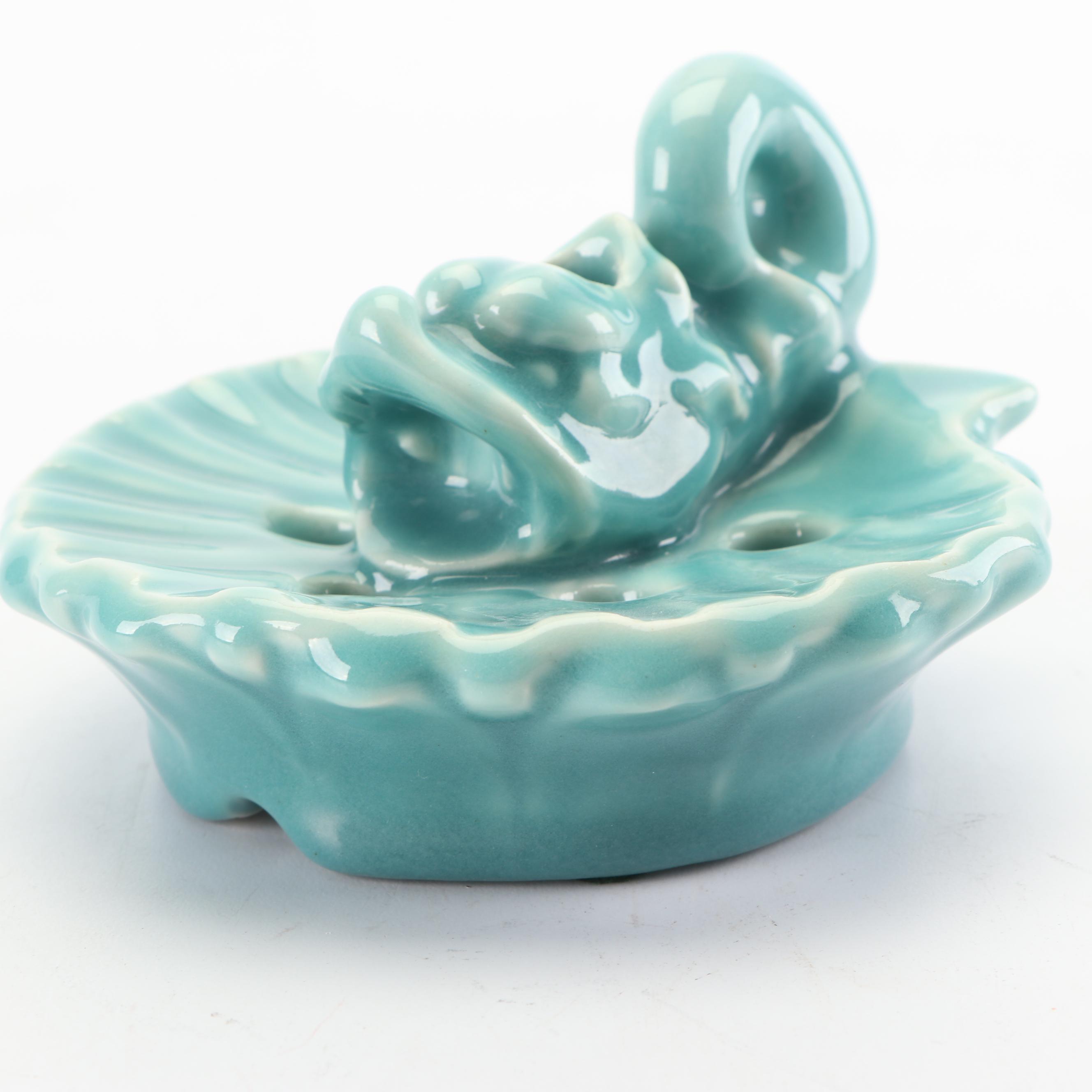 Rookwood Pottery Dolphin Form Flower Frog, 1917