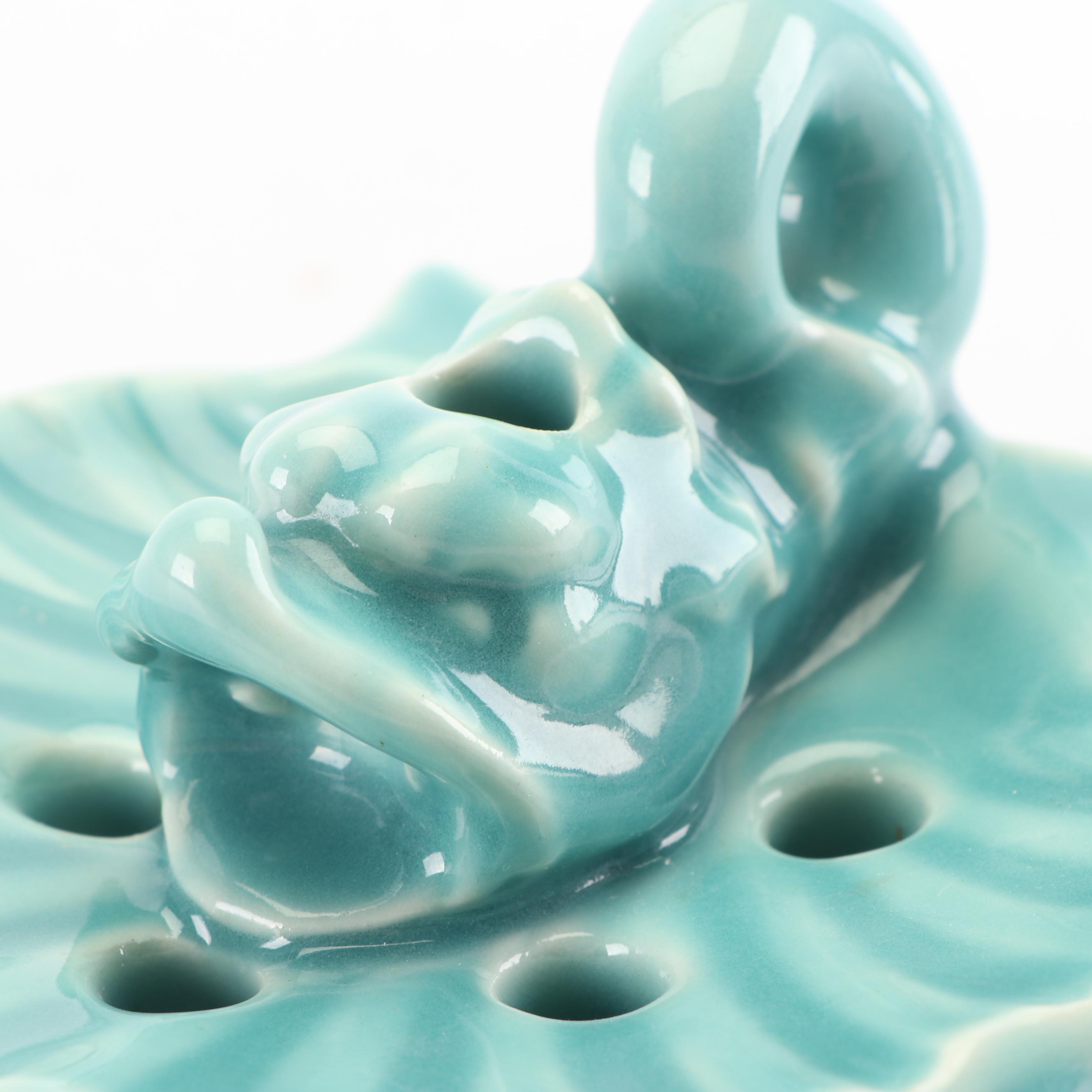 Rookwood Pottery Dolphin Form Flower Frog, 1917