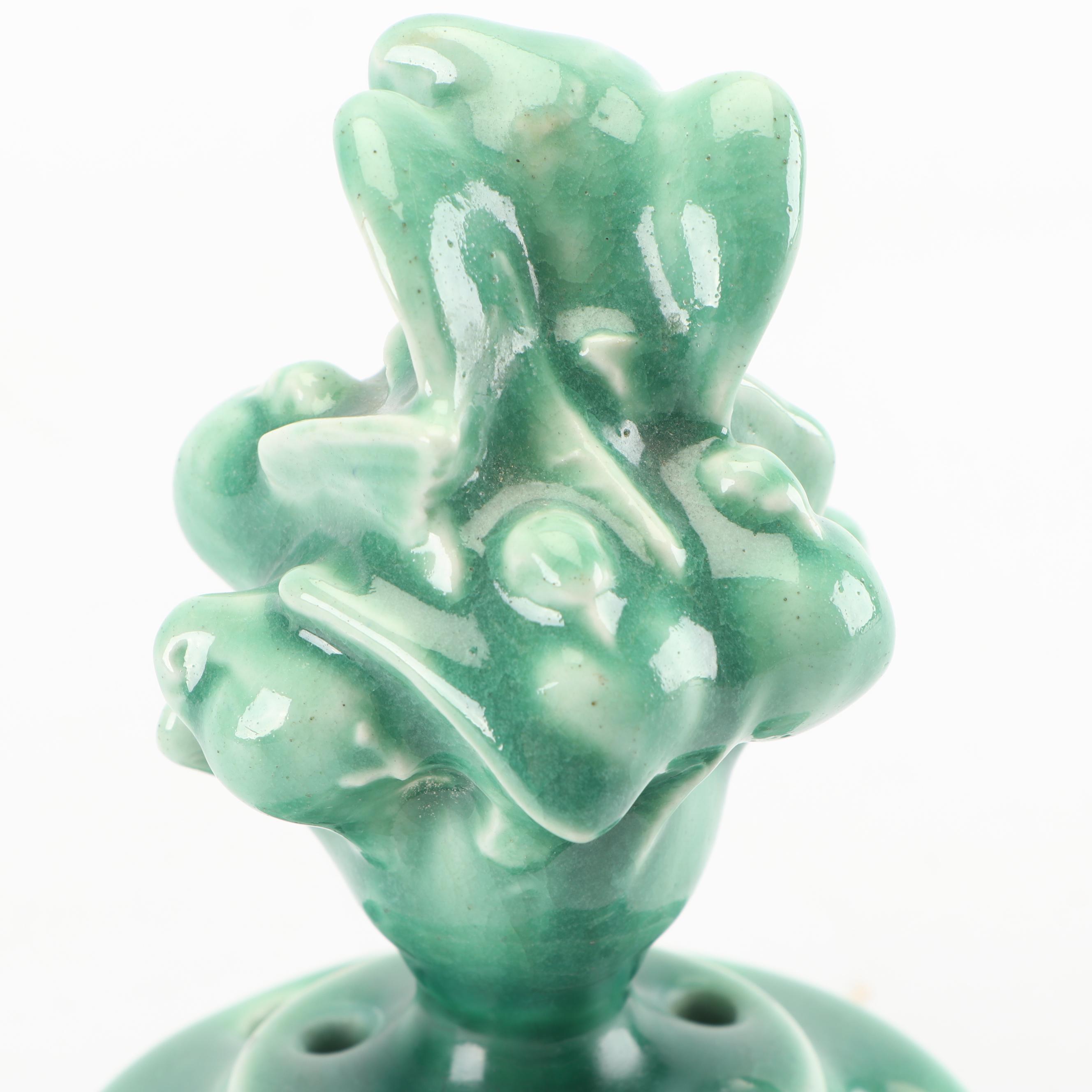 Rookwood Pottery Flower Frog with Dove, 1921