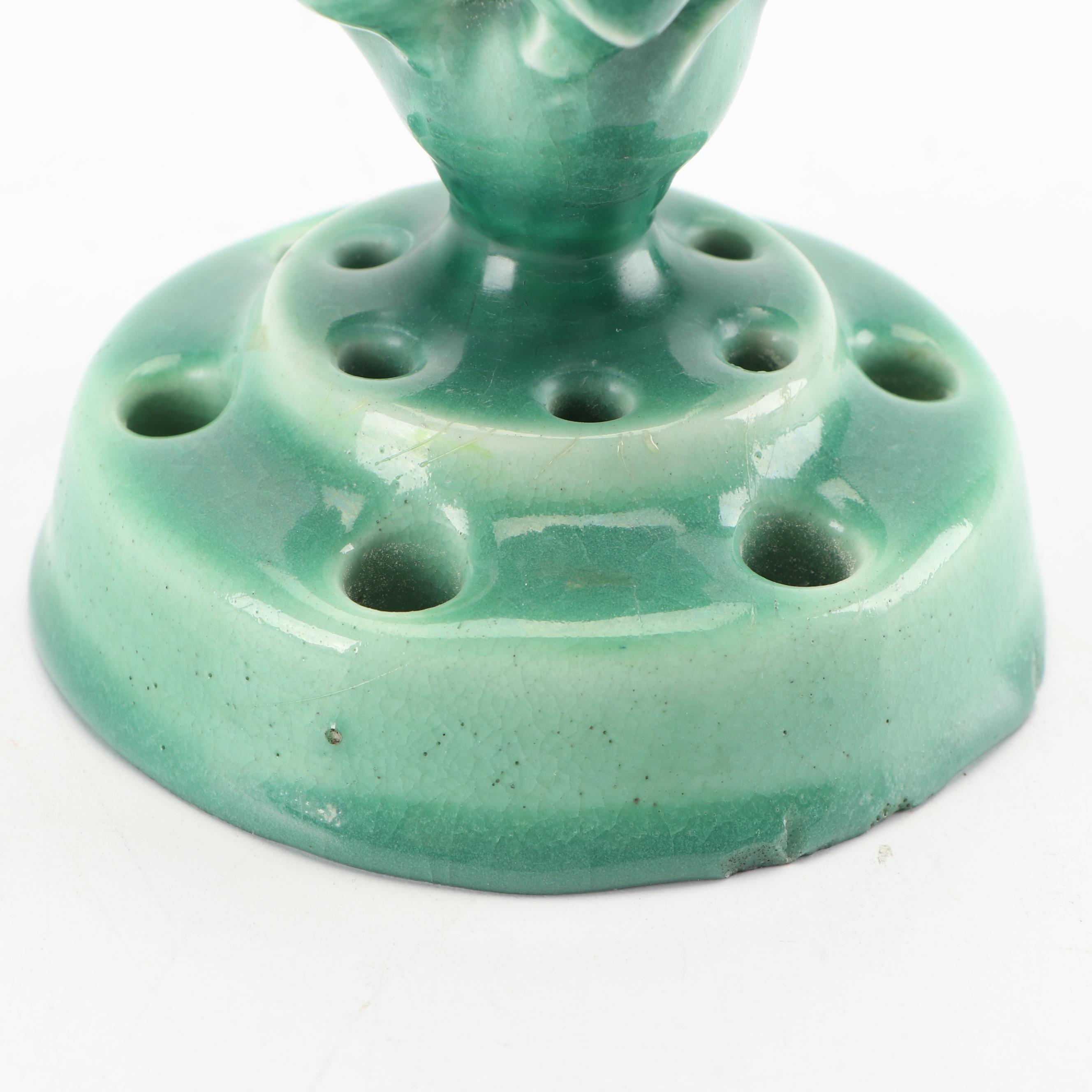 Rookwood Pottery Flower Frog with Dove, 1921