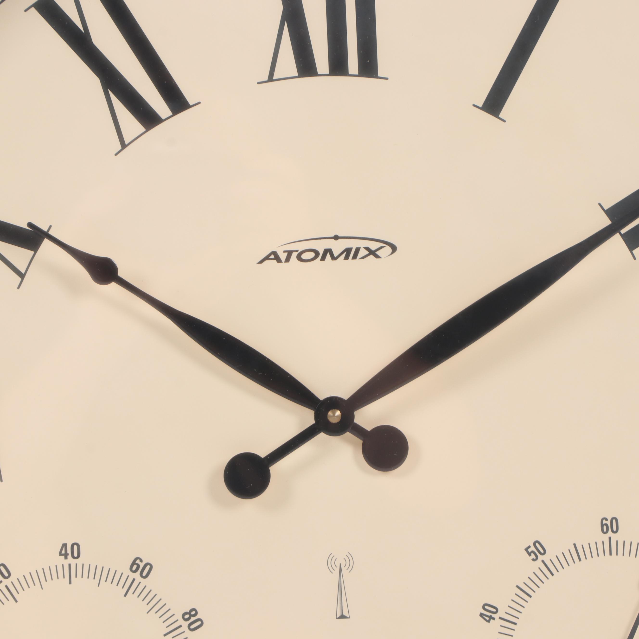 Atomix AA Battery Powered Wall Clock, Contemporary