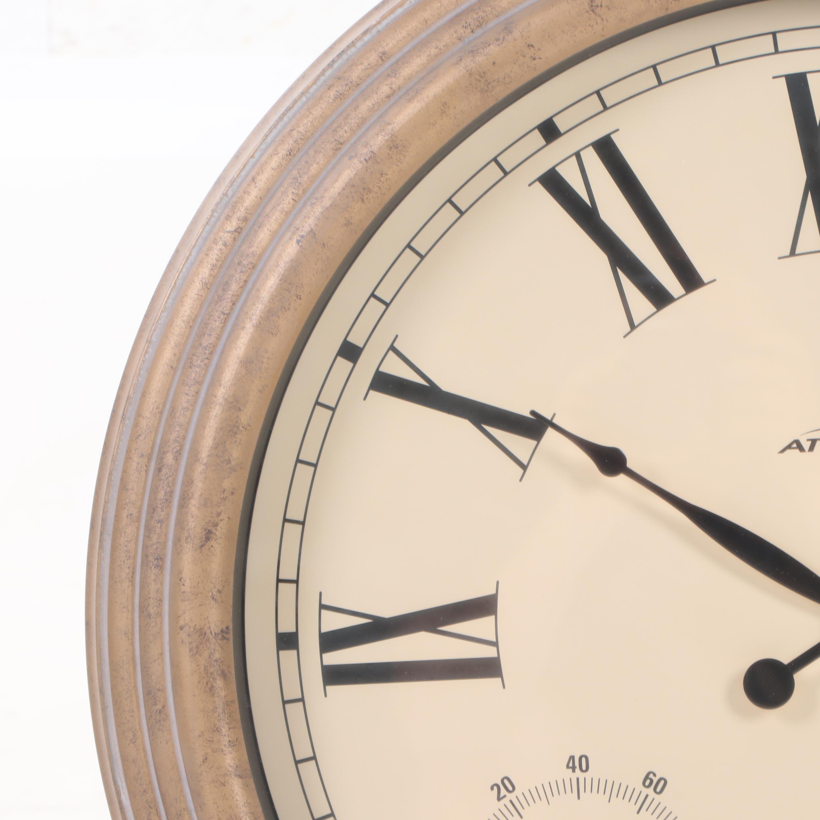 Atomix AA Battery Powered Wall Clock, Contemporary