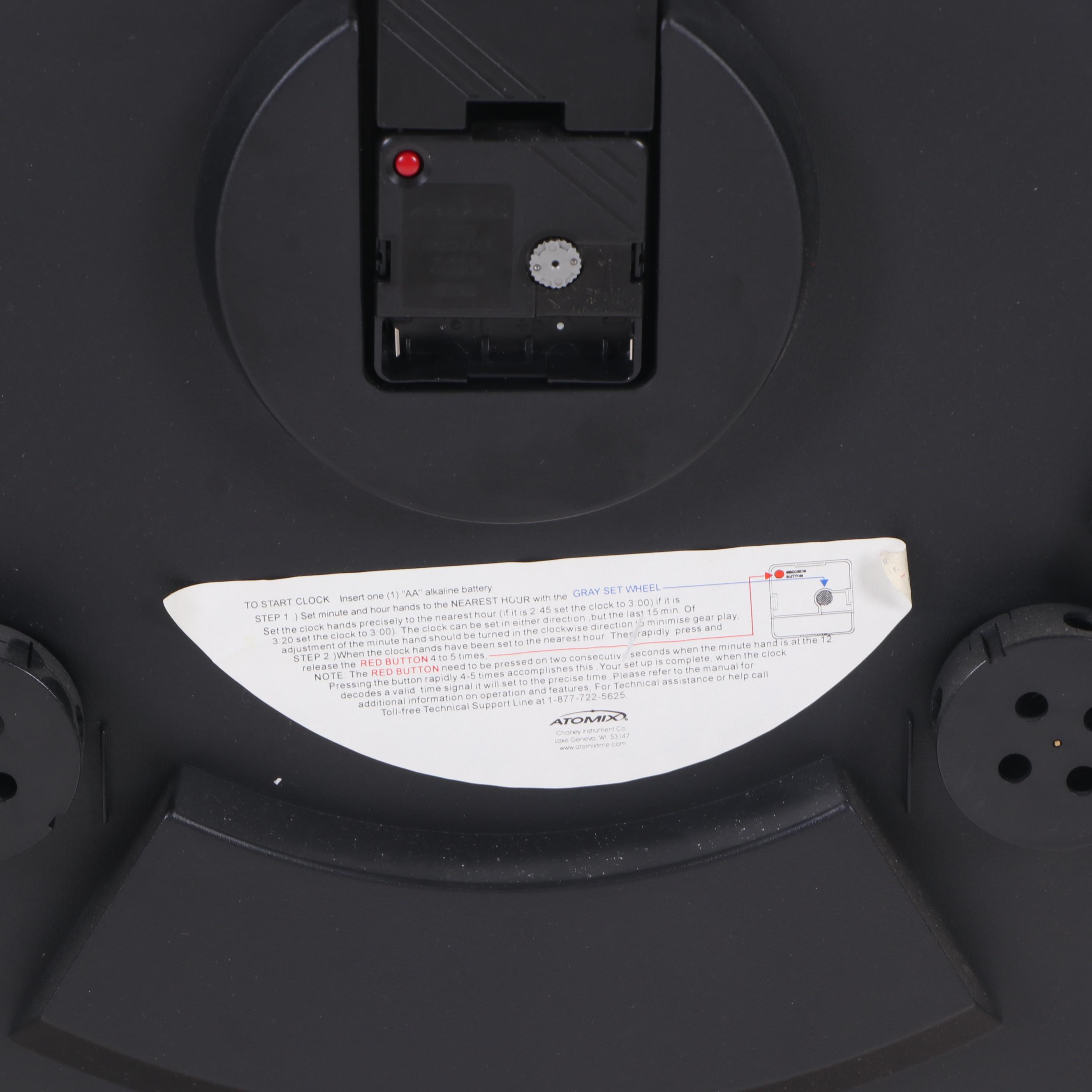 Atomix AA Battery Powered Wall Clock, Contemporary