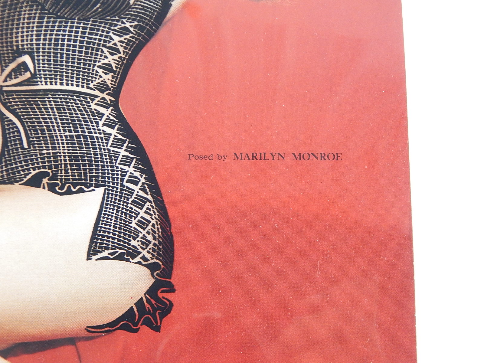 1950s Era Marilyn Monroe Salesman Sample Calendar Pinup with Lace Overlay